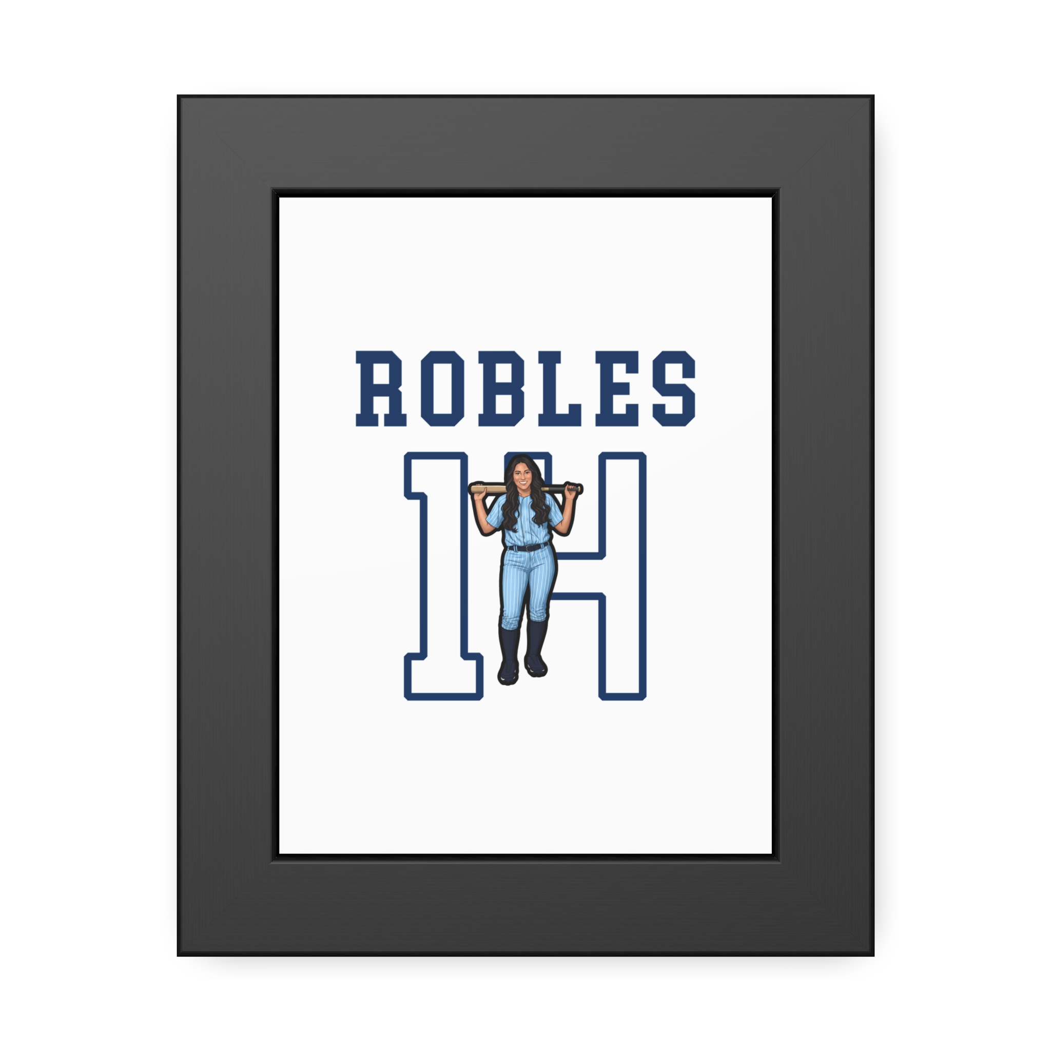 Framed Poster — character_shirsey in Black