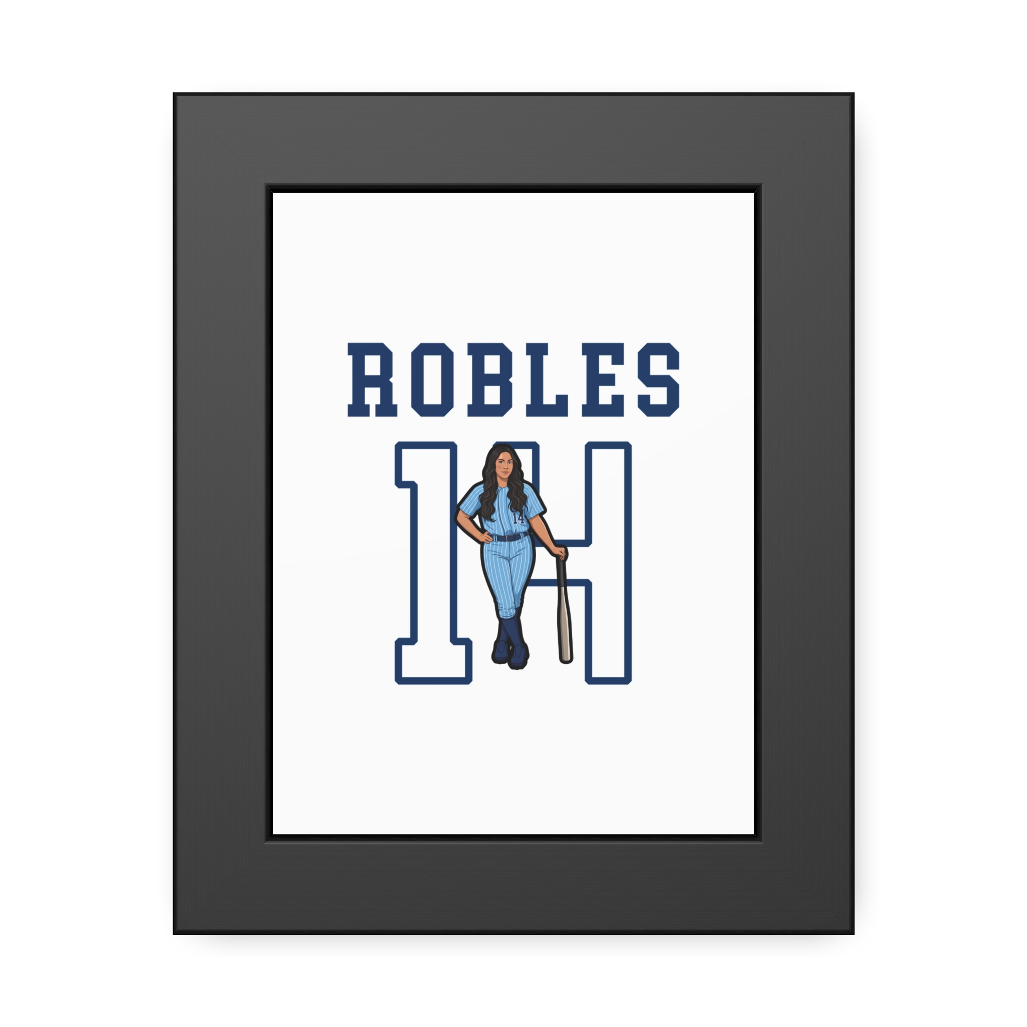 Framed Poster — character_shirsey in Black
