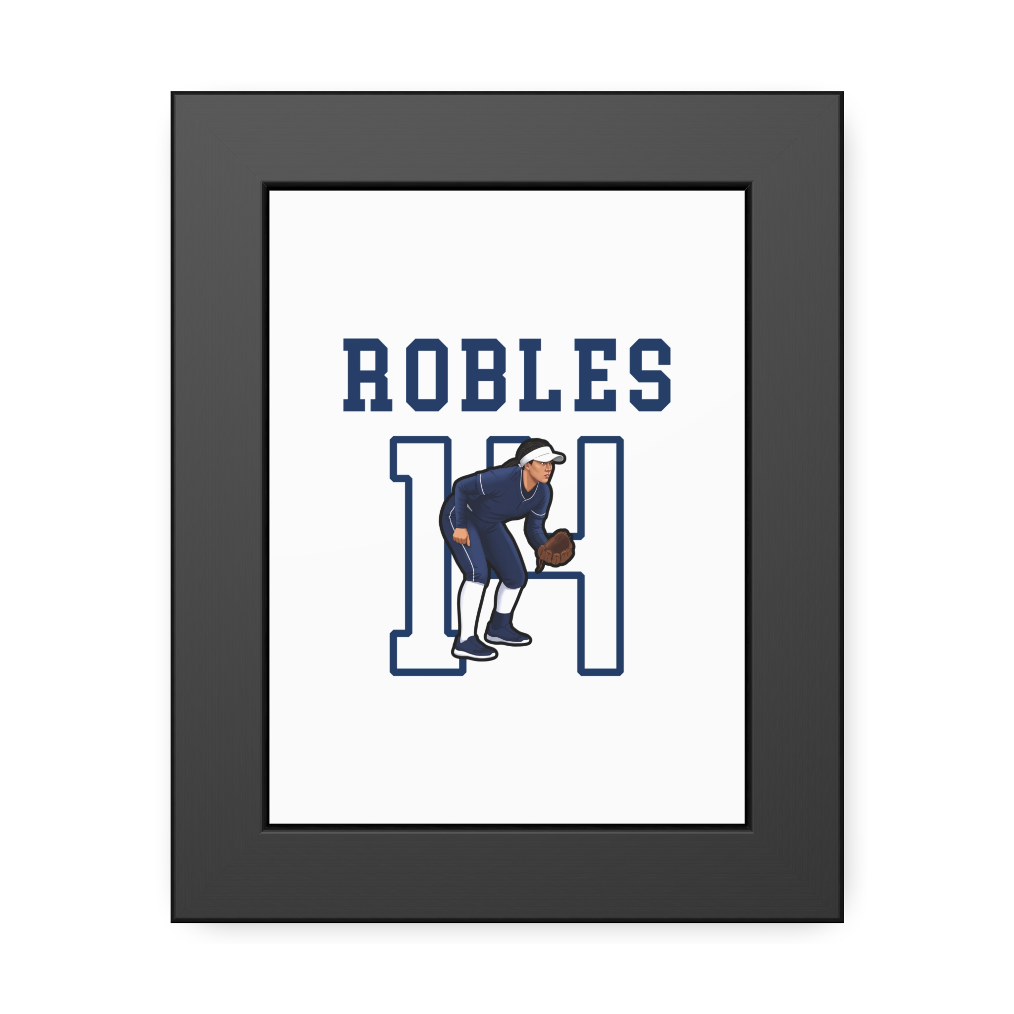 Framed Poster — character_shirsey in Black