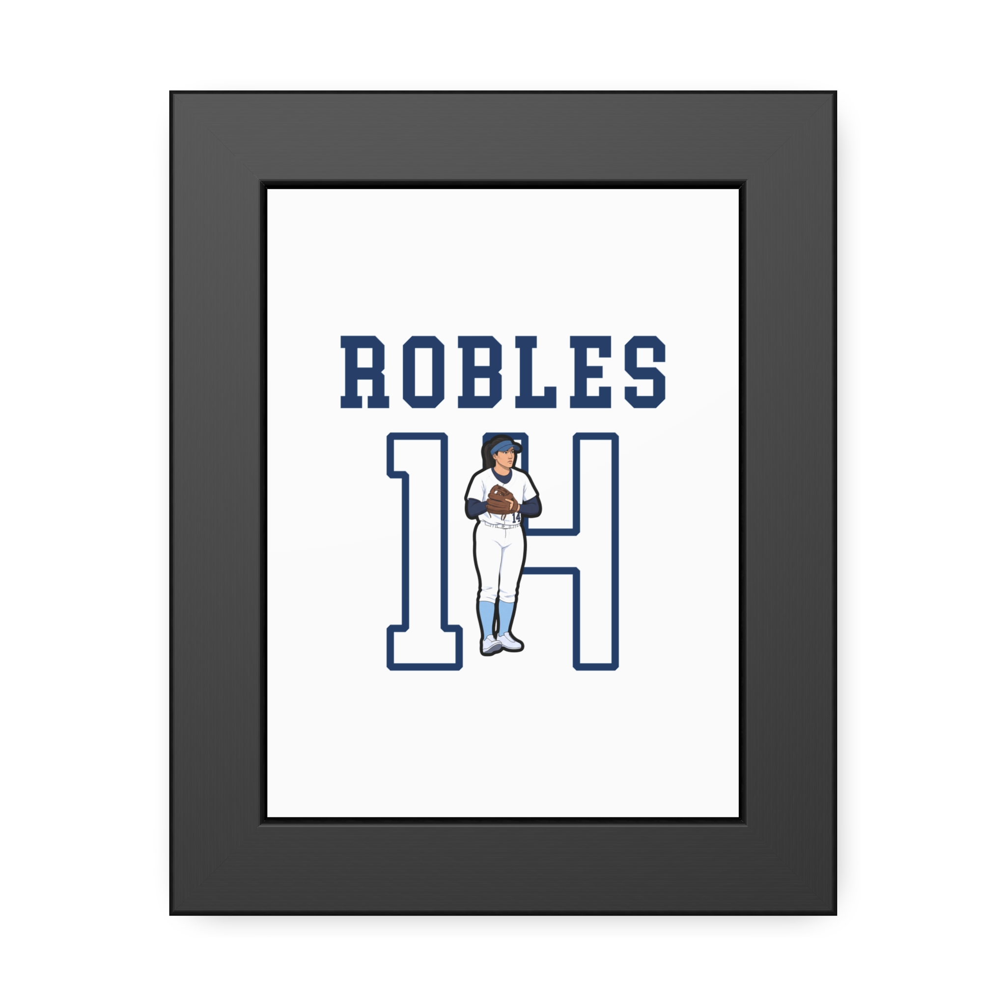 Framed Poster — character_shirsey in Black