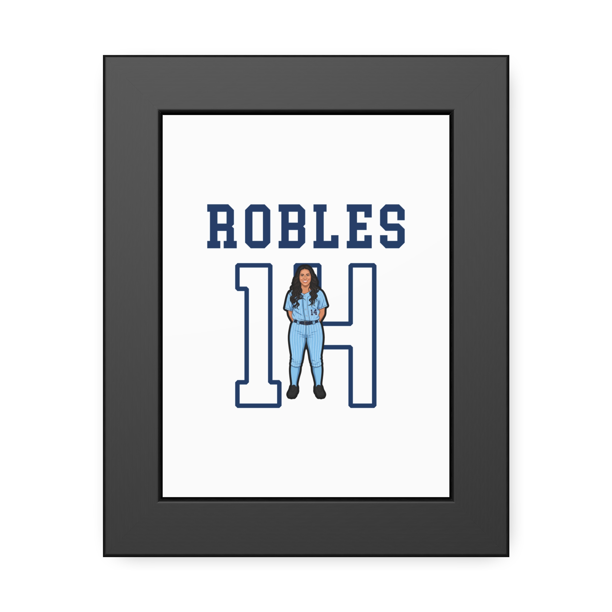 Framed Poster — character_shirsey in Black