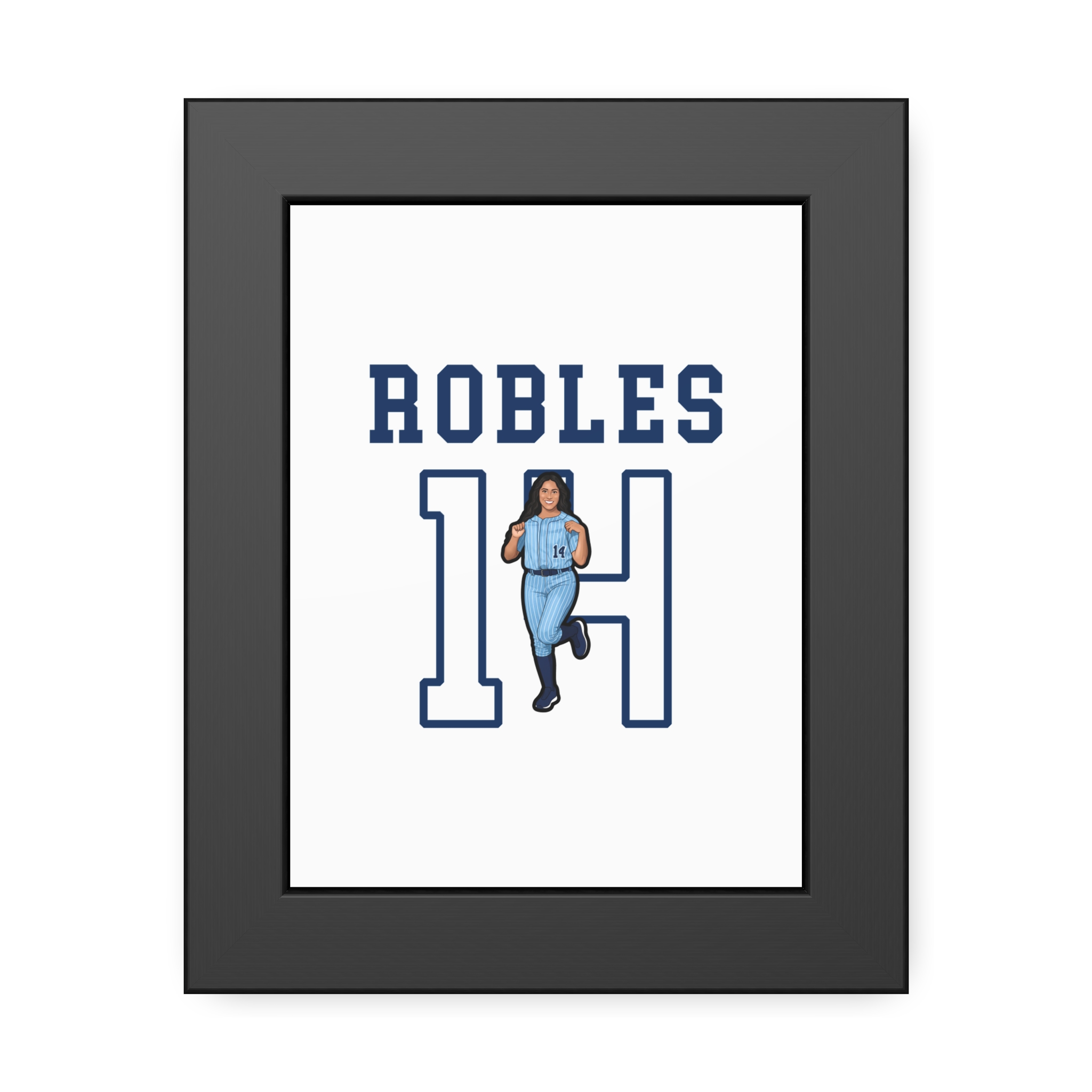 Framed Poster — character_shirsey in Black