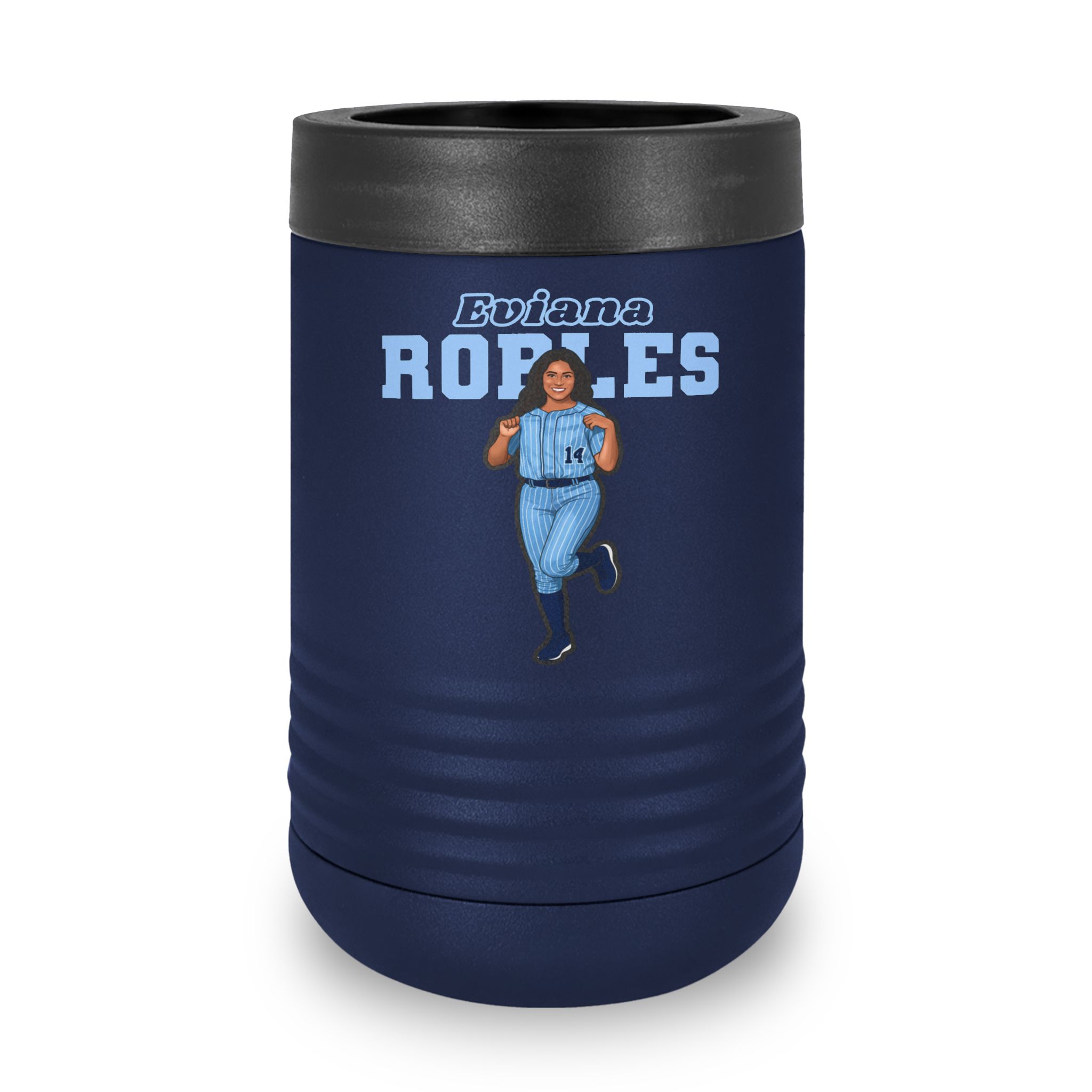 Stainless Can Cooler — character_name_arch in Navy
