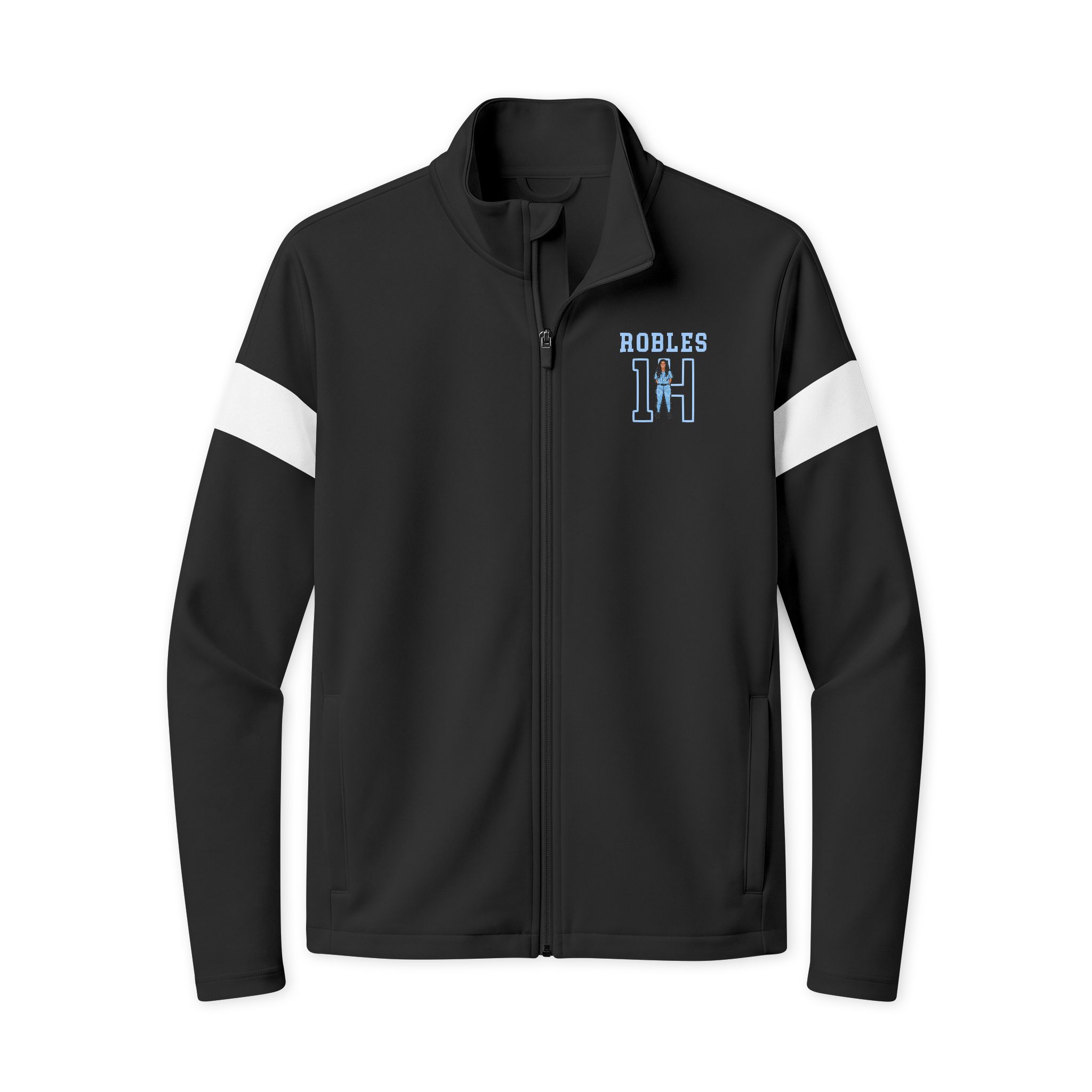 Travel Full-Zip Jacket — character_shirsey in Black/ White