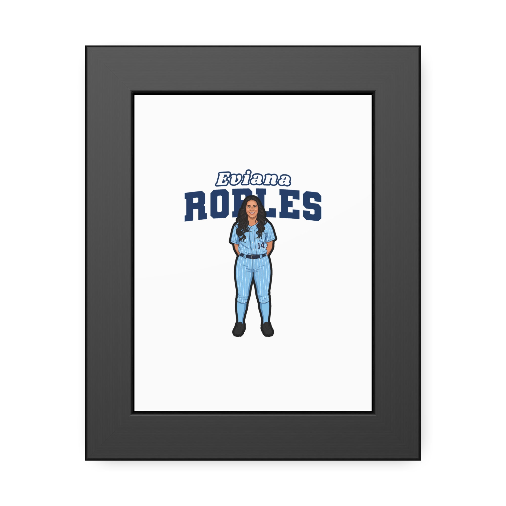 Framed Poster — character_name_arch in Black