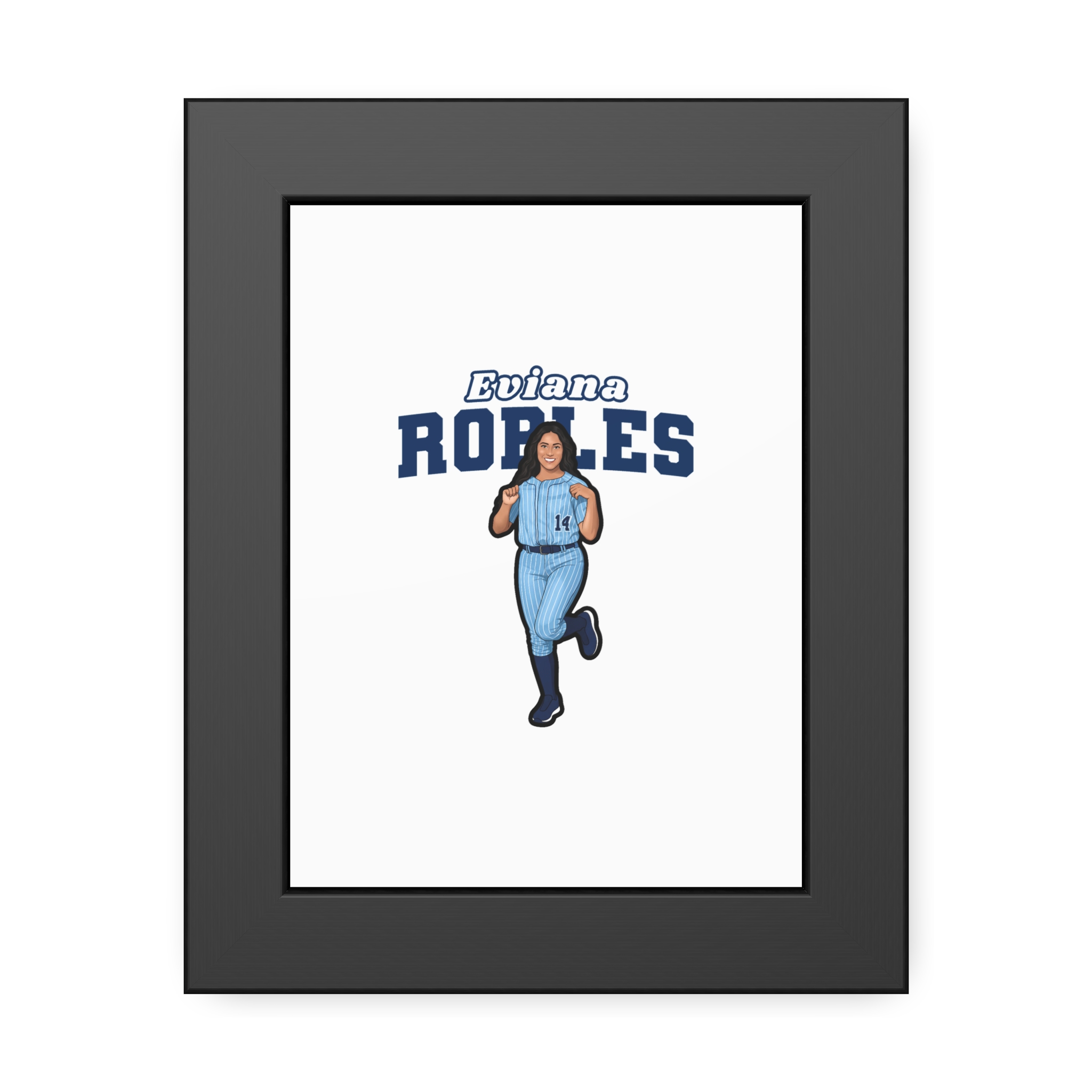 Framed Poster — character_name_arch in Black