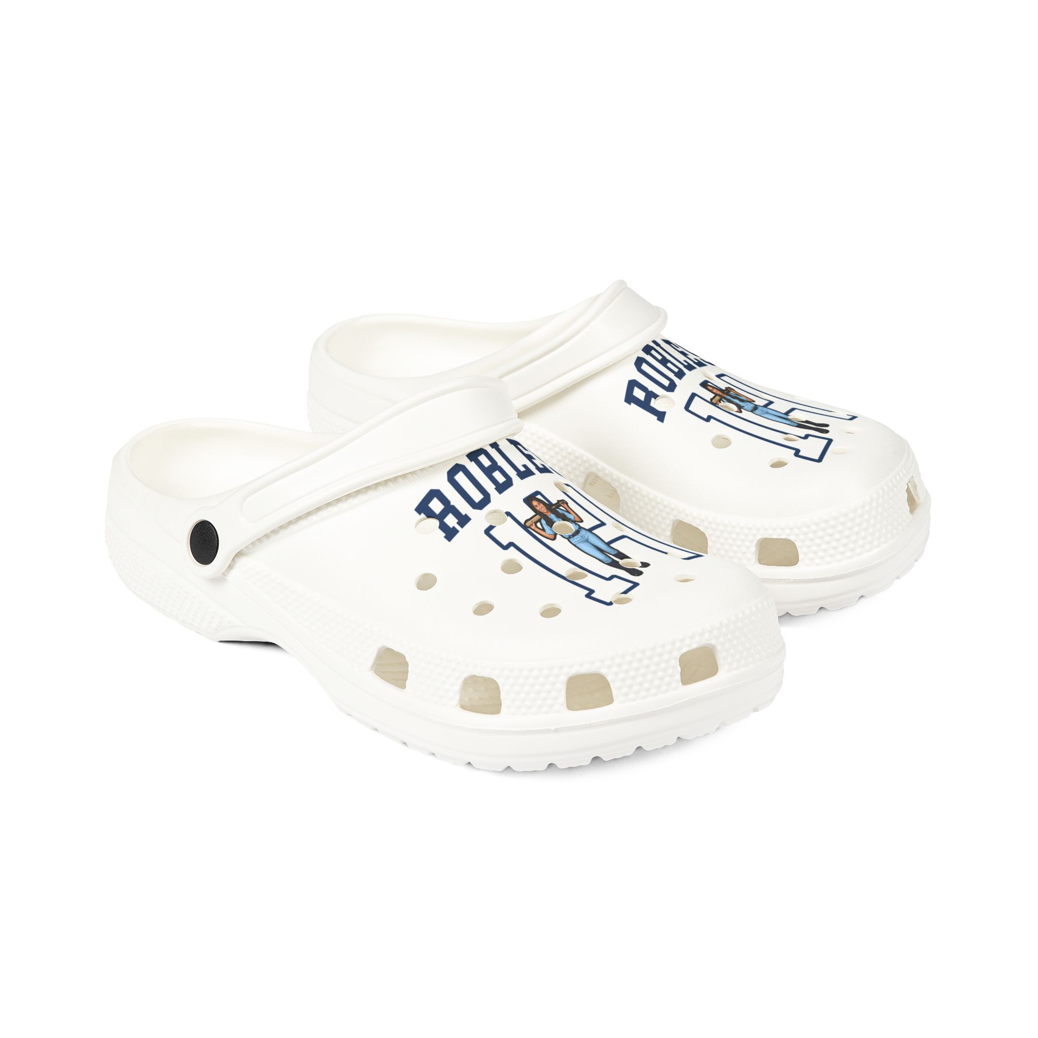 Rubber Clogs — character_shirsey in White