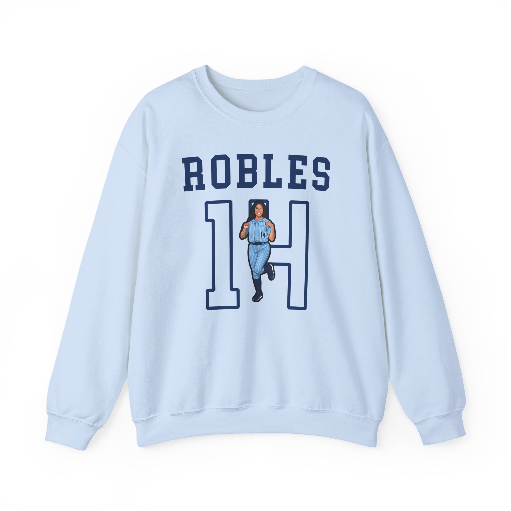 Crewneck Sweatshirt — character_shirsey in Light Blue