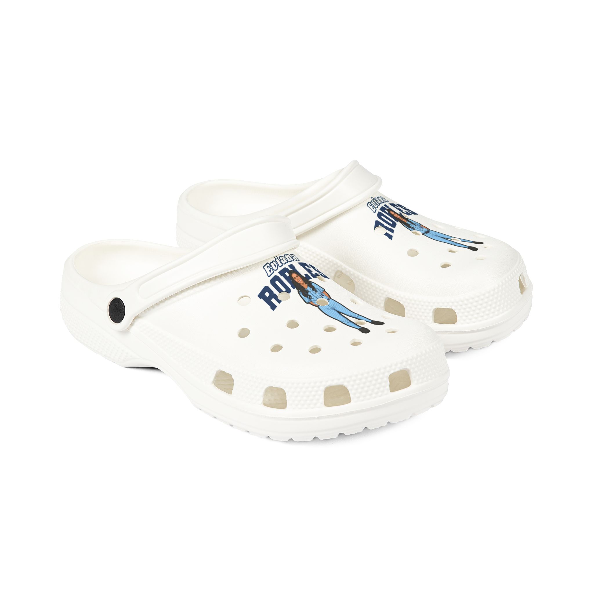Rubber Clogs — character_name_arch in White