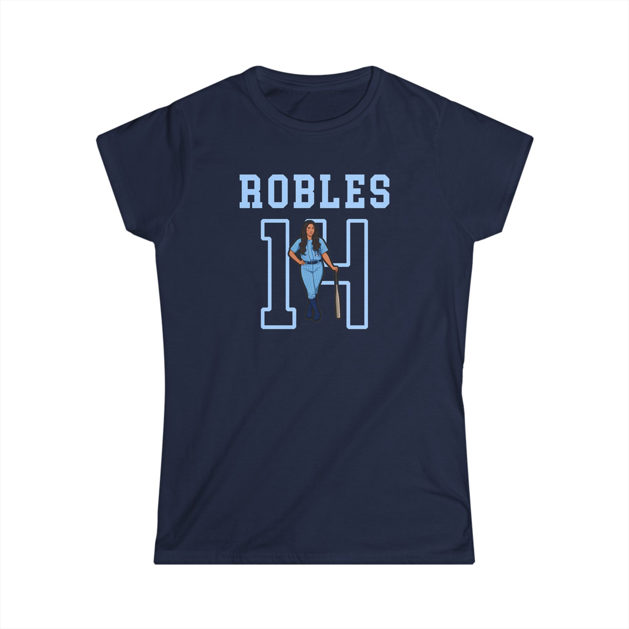 Women's Softstyle Tee — character_shirsey in Navy