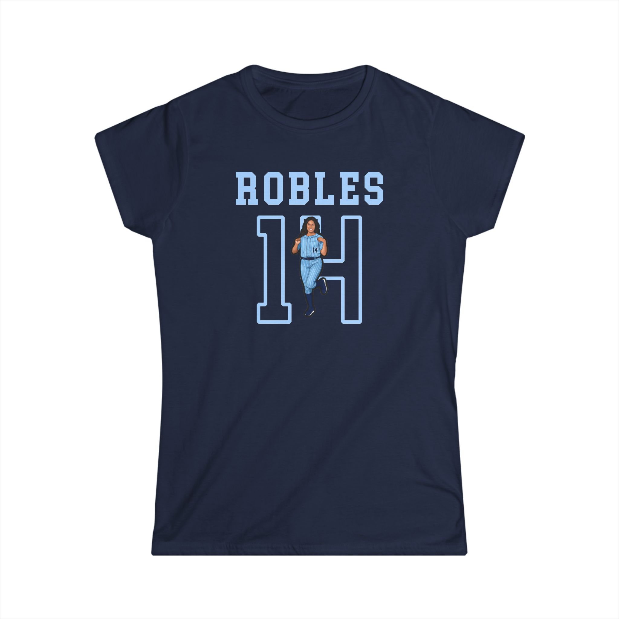 Women's Softstyle Tee — character_shirsey in Navy