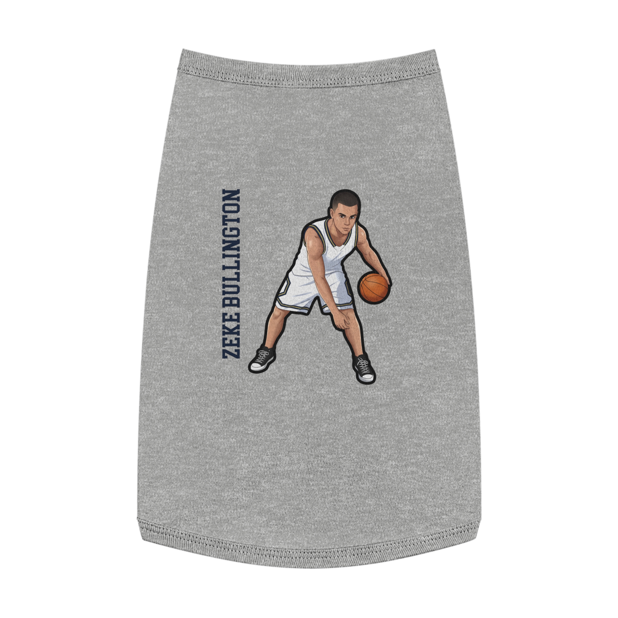 Pet Tank Top — character_name_vertical in White