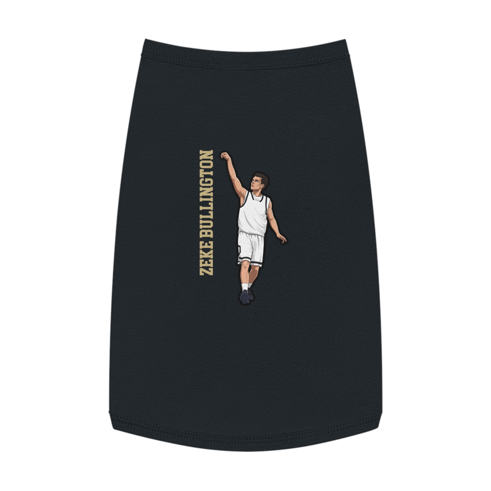 Pet Tank Top — character_name_vertical in Black