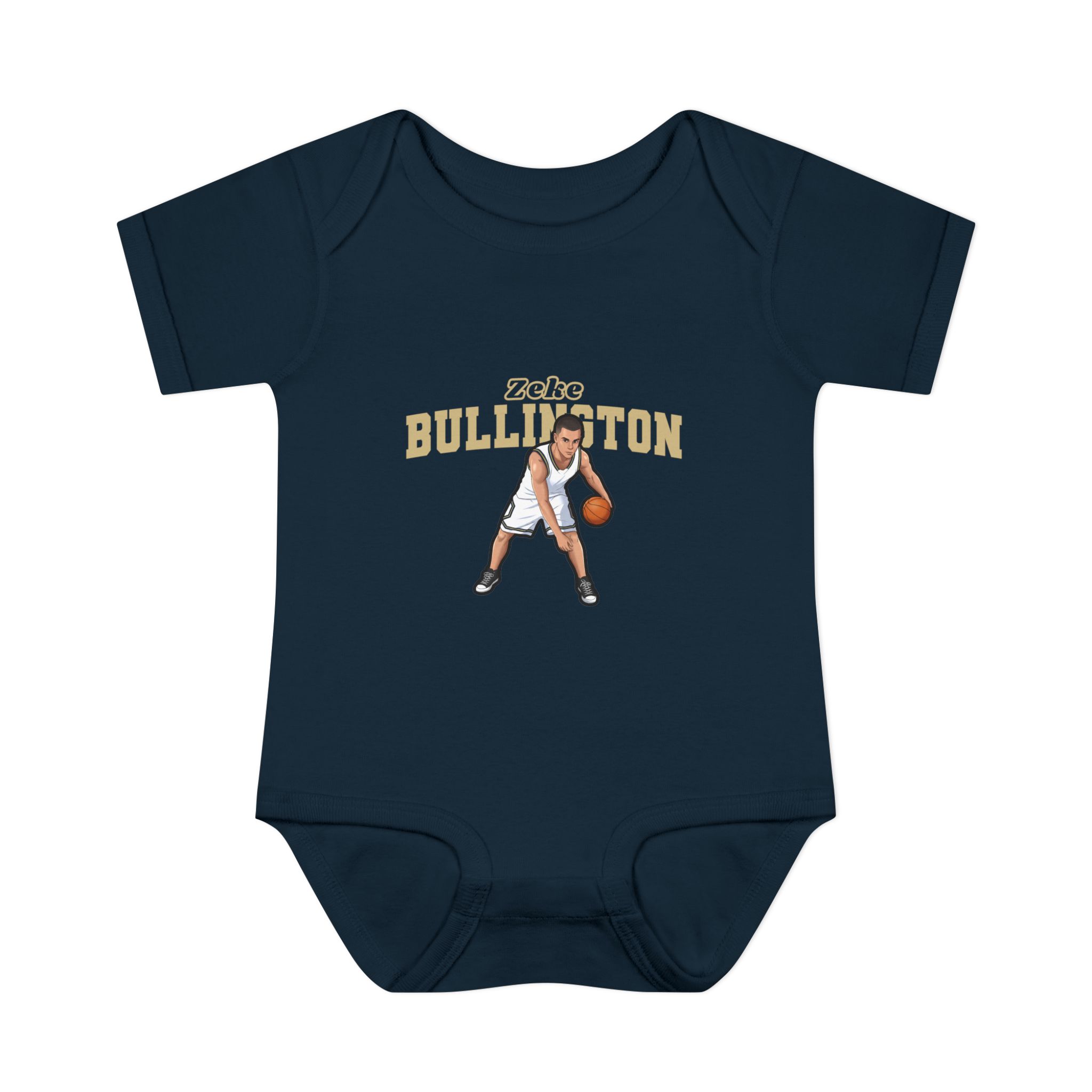 Baby Onesie — character_name_arch in Navy