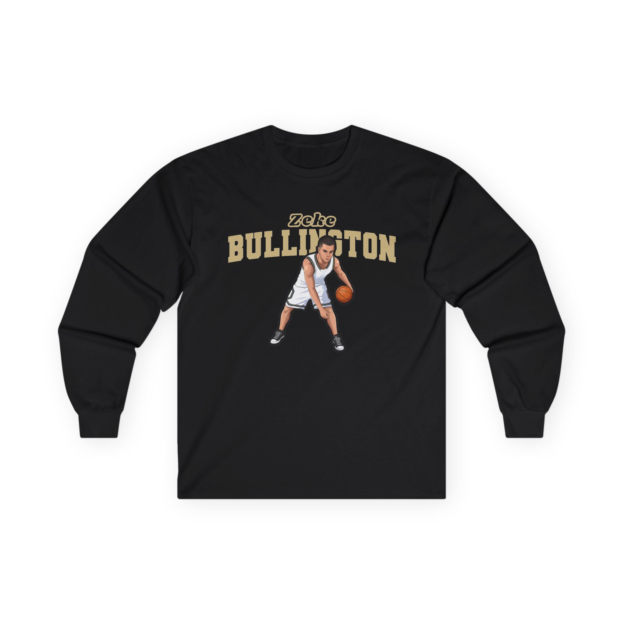 Long Sleeve Tee — character_name_arch in Black