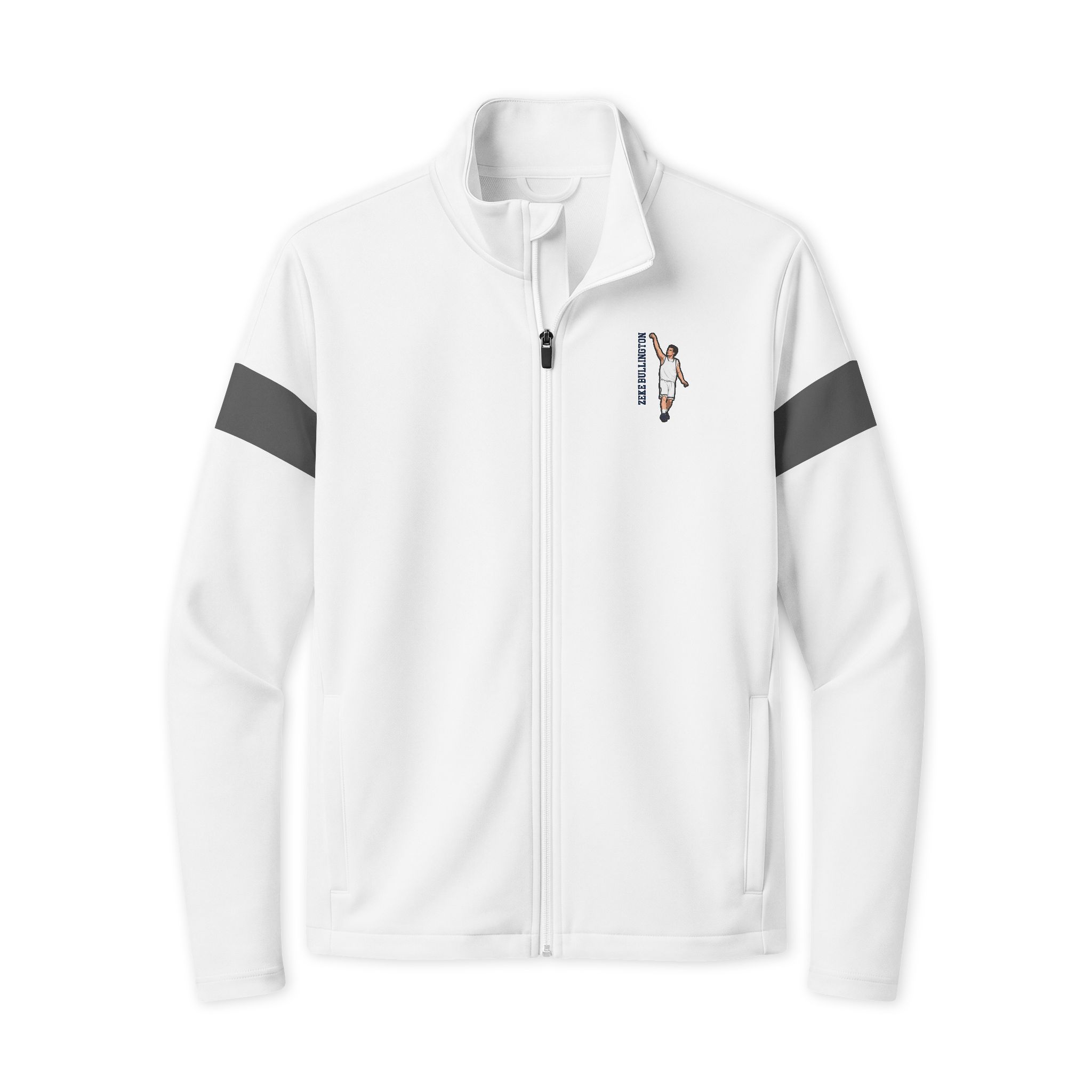 Travel Full-Zip Jacket — character_name_vertical in White/ Iron Grey
