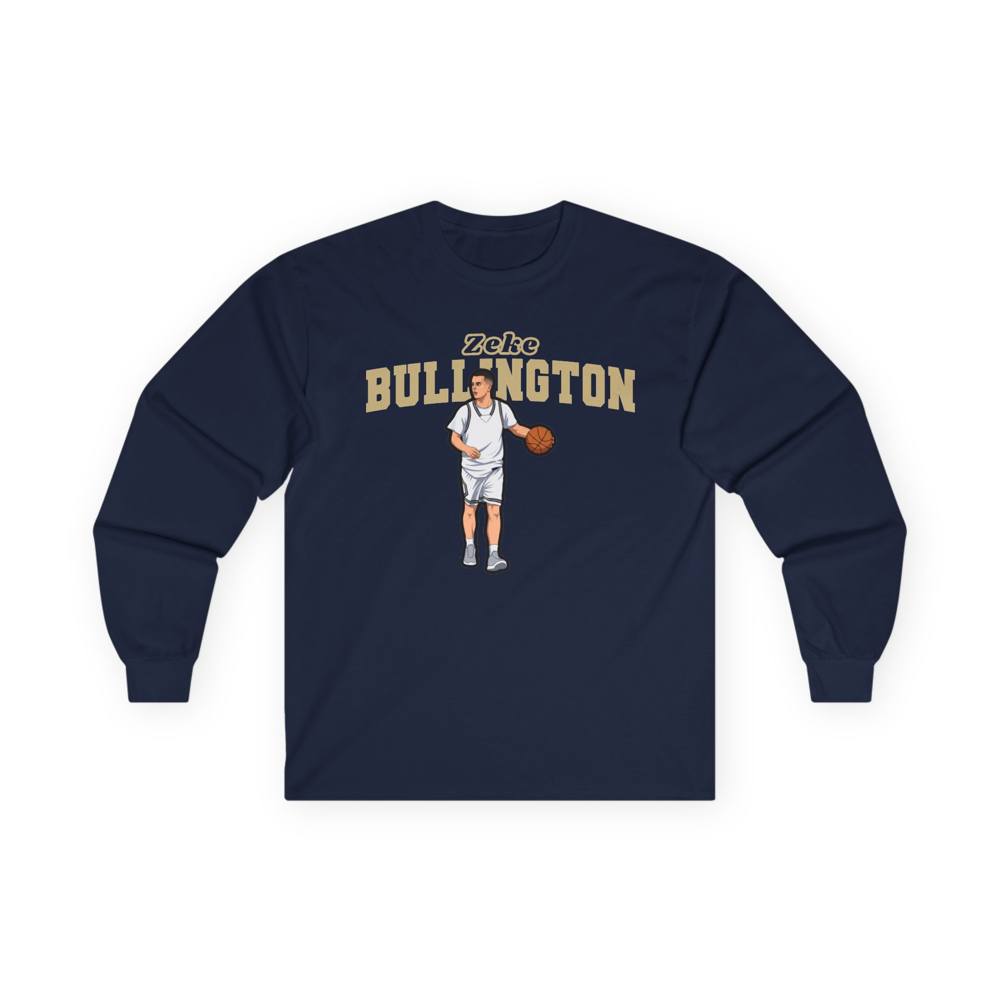 Long Sleeve Tee — character_name_arch in Navy