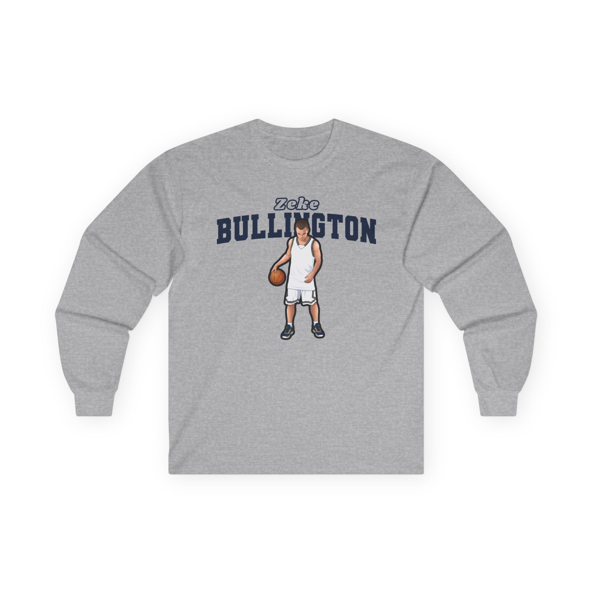 Long Sleeve Tee — character_name_arch in Grey