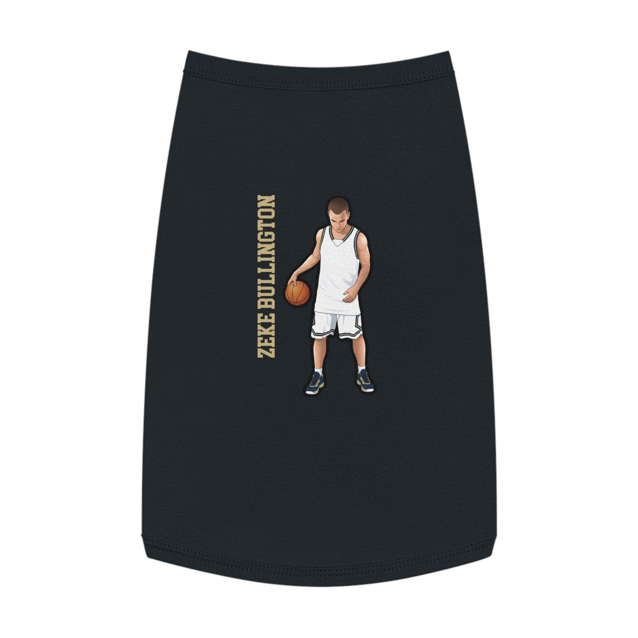 Pet Tank Top — character_name_vertical in Black