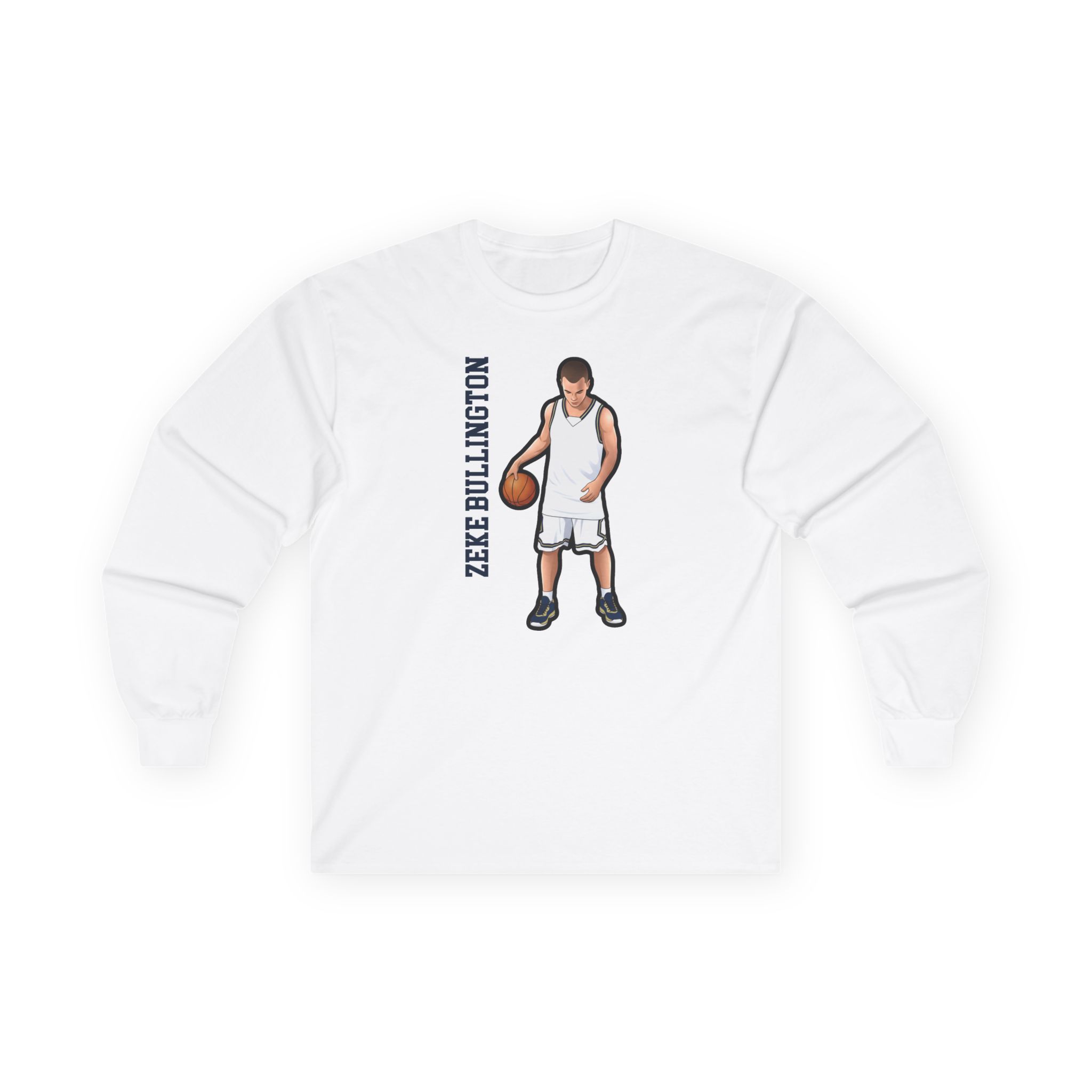 Long Sleeve Tee — character_name_vertical in White