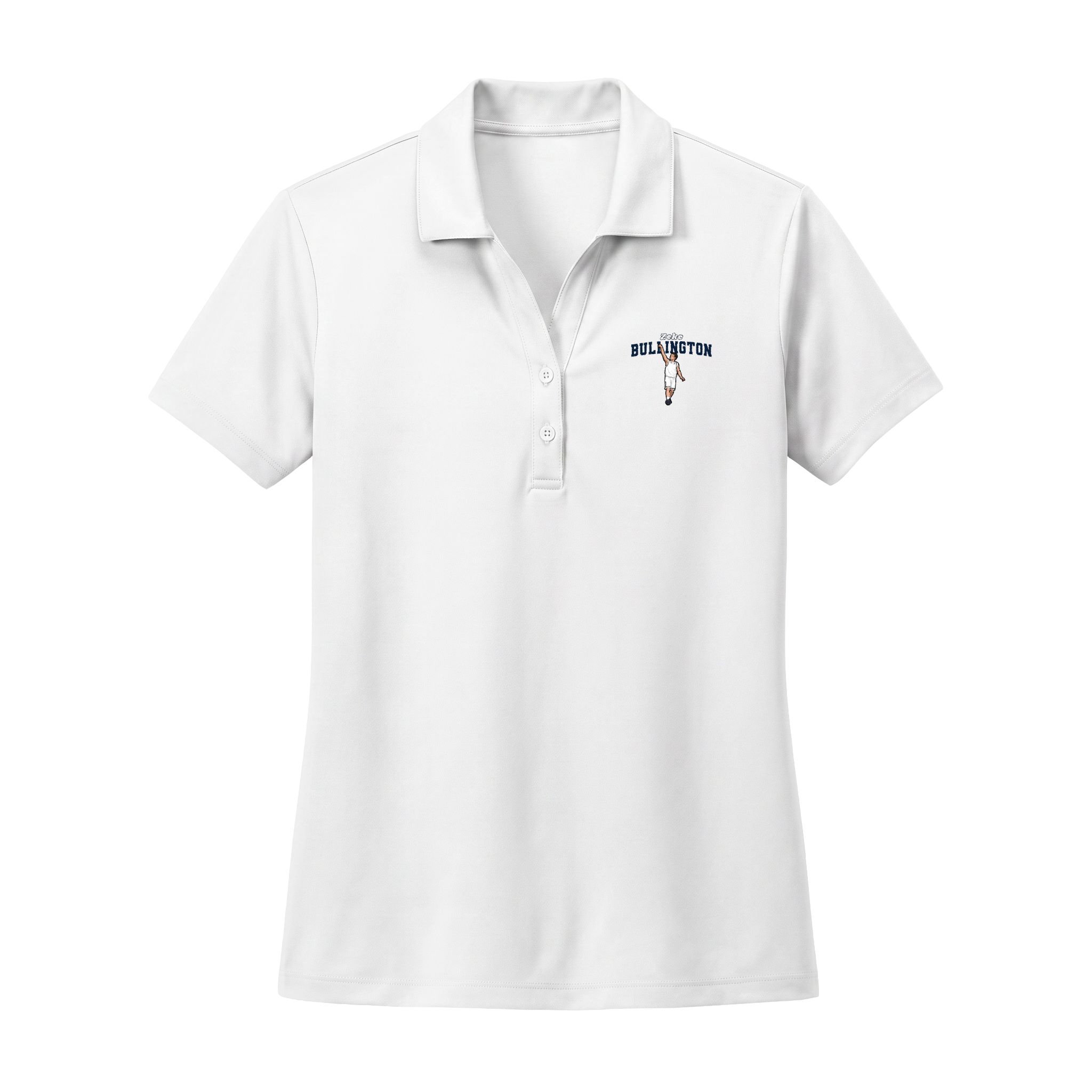 Women's Polo — character_name_arch in White