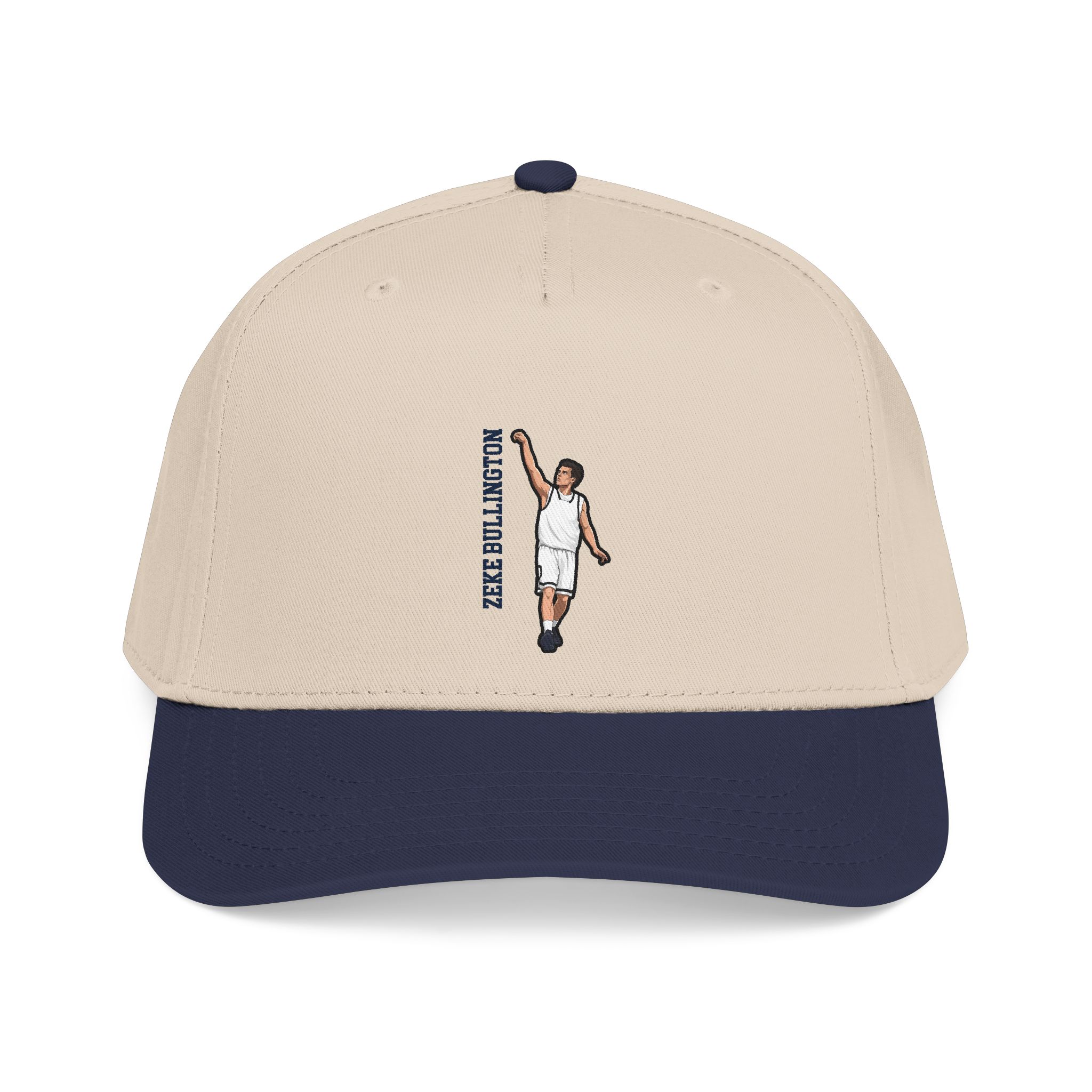 Baseball Cap — character_name_vertical in Navy / Natural