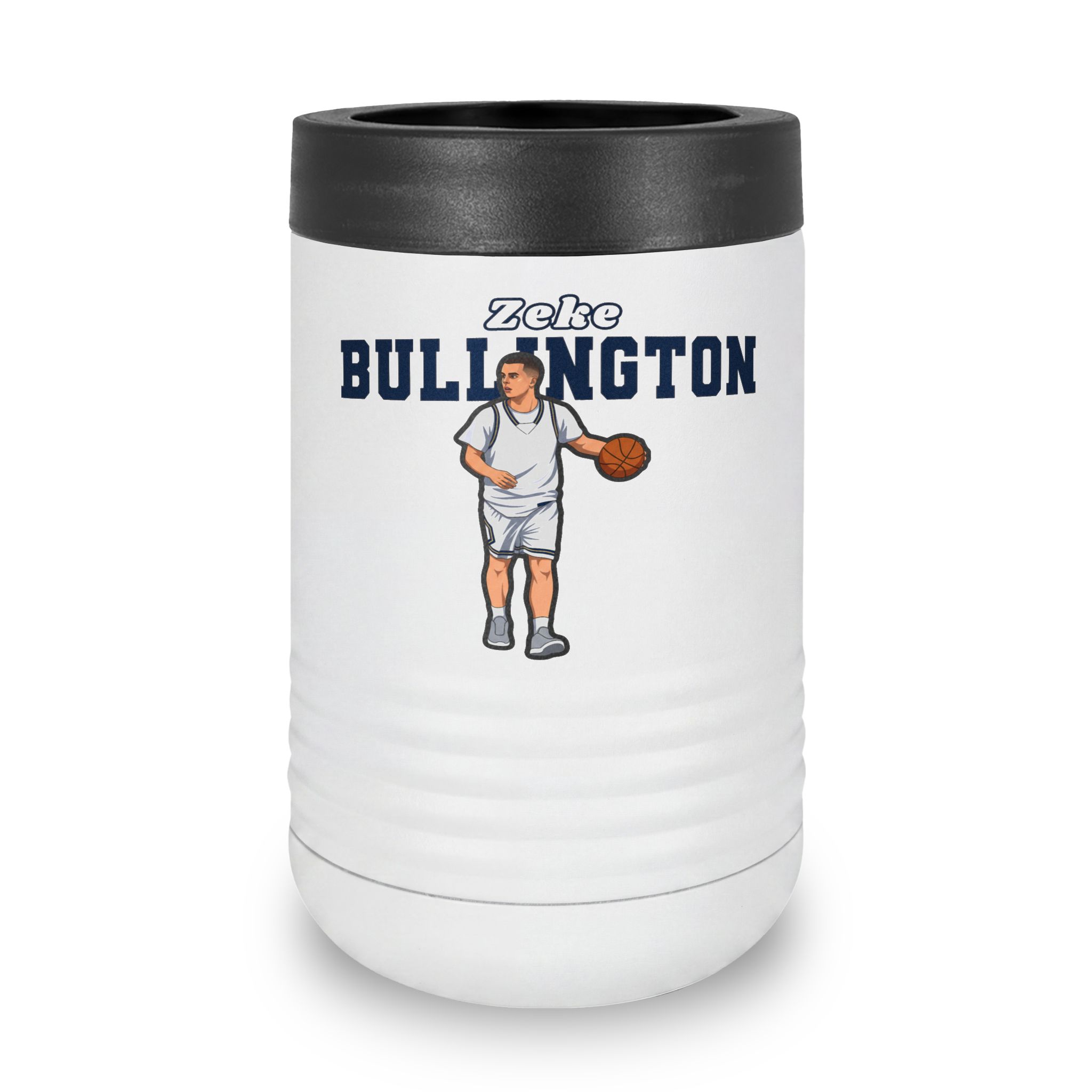 Stainless Can Cooler — character_name_arch in White