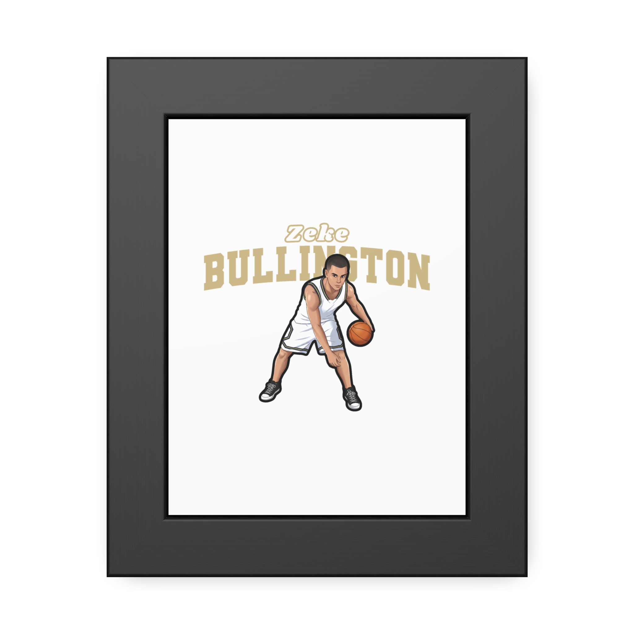Framed Poster — character_name_arch in Black