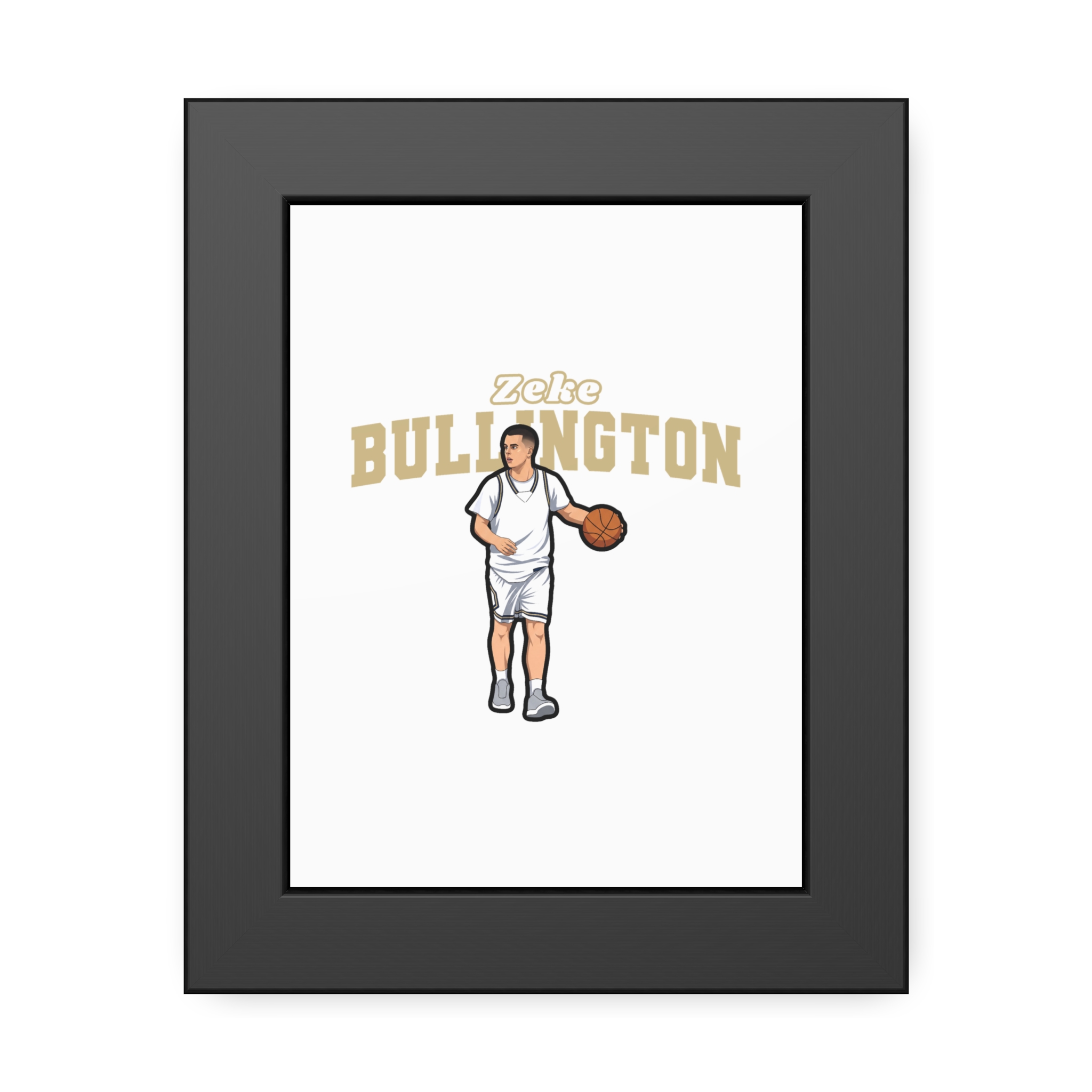 Framed Poster — character_name_arch in Black