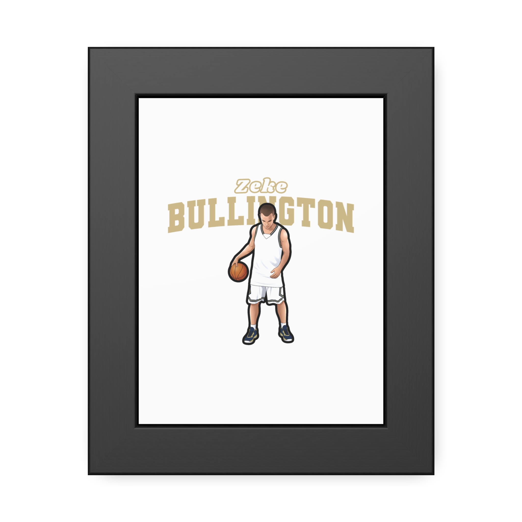 Framed Poster — character_name_arch in Black