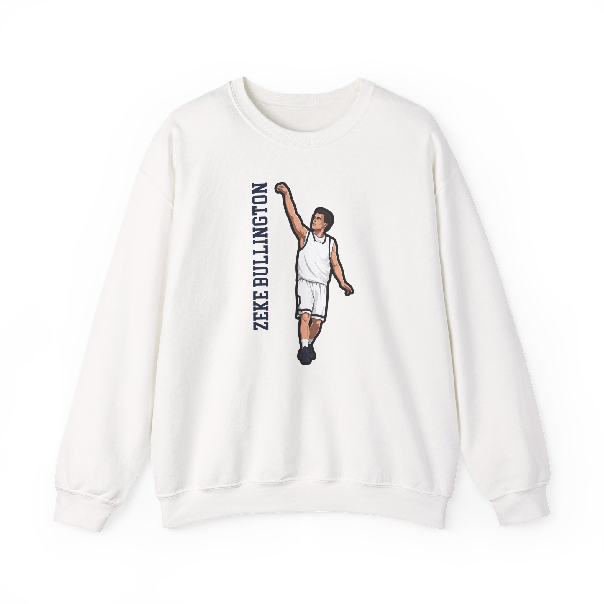 Crewneck Sweatshirt — character_name_vertical in White