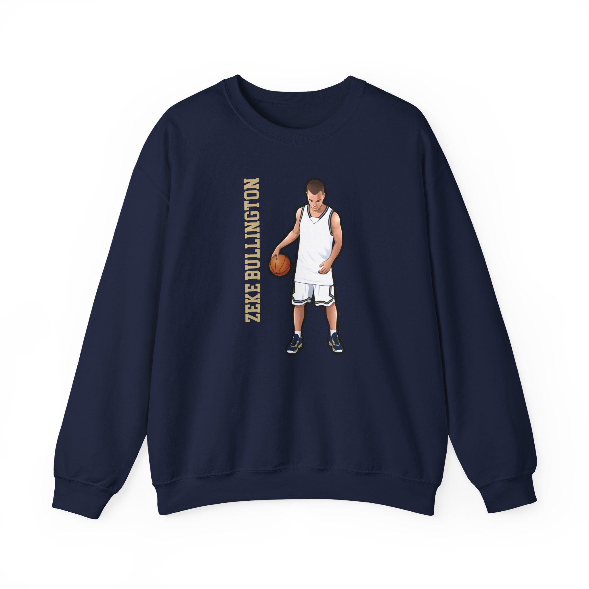 Crewneck Sweatshirt — character_name_vertical in Navy