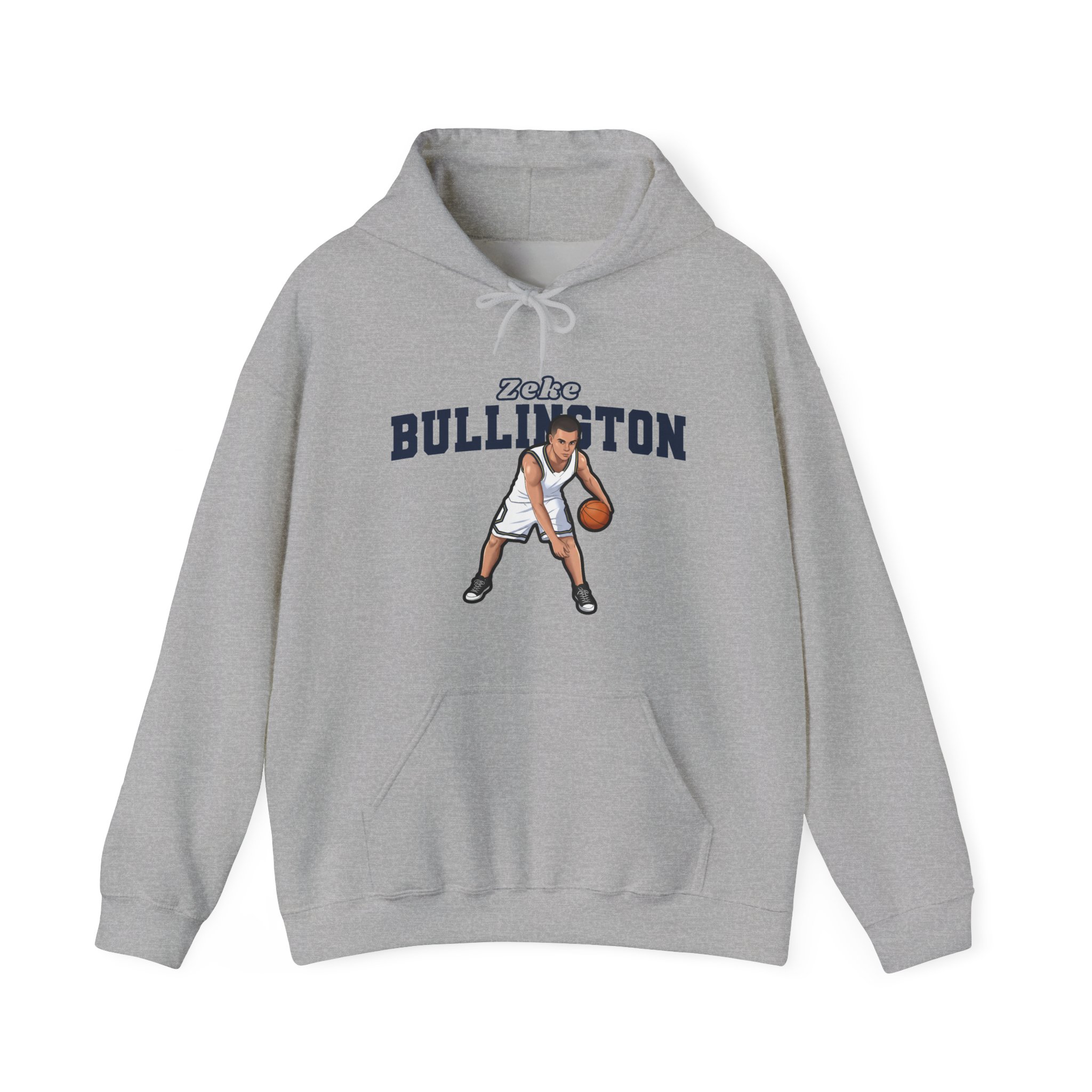Hoodie — character_name_arch in Grey
