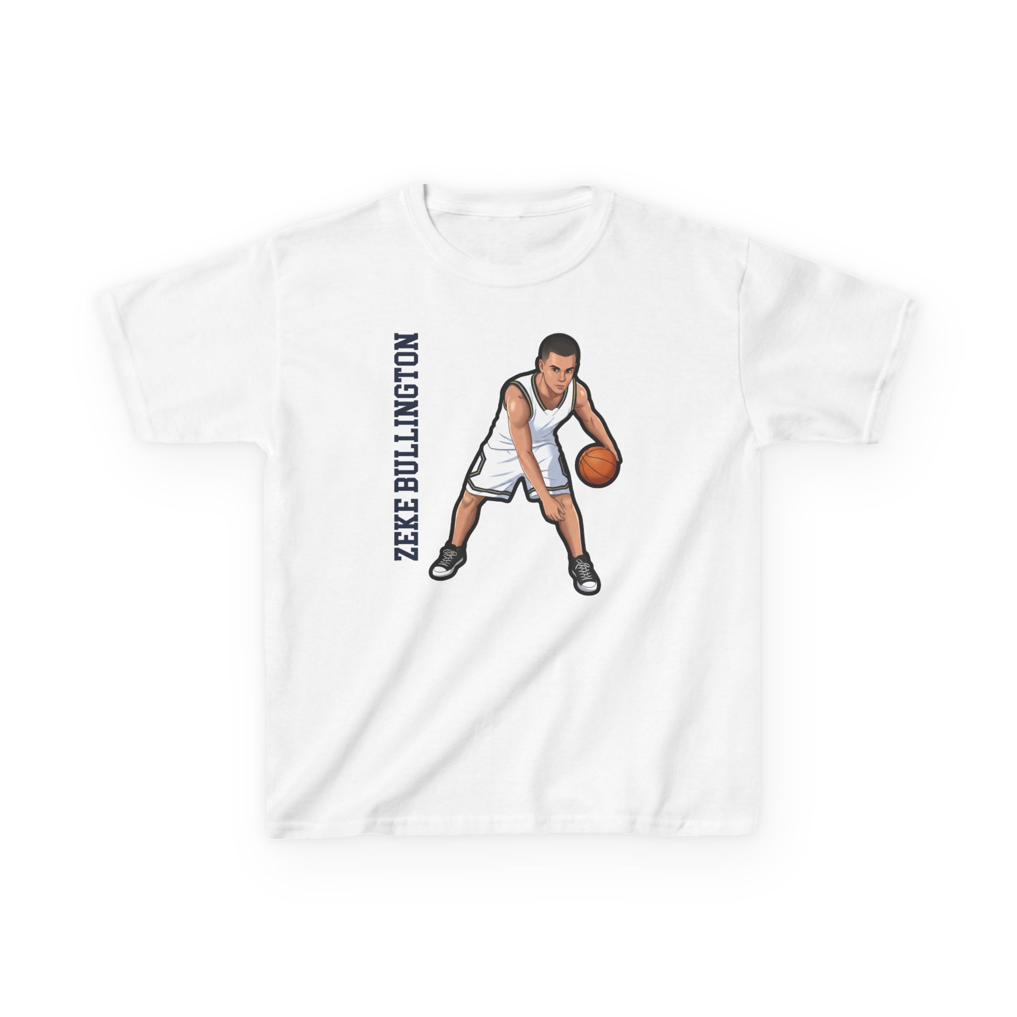 Youth Tee — character_name_vertical in White