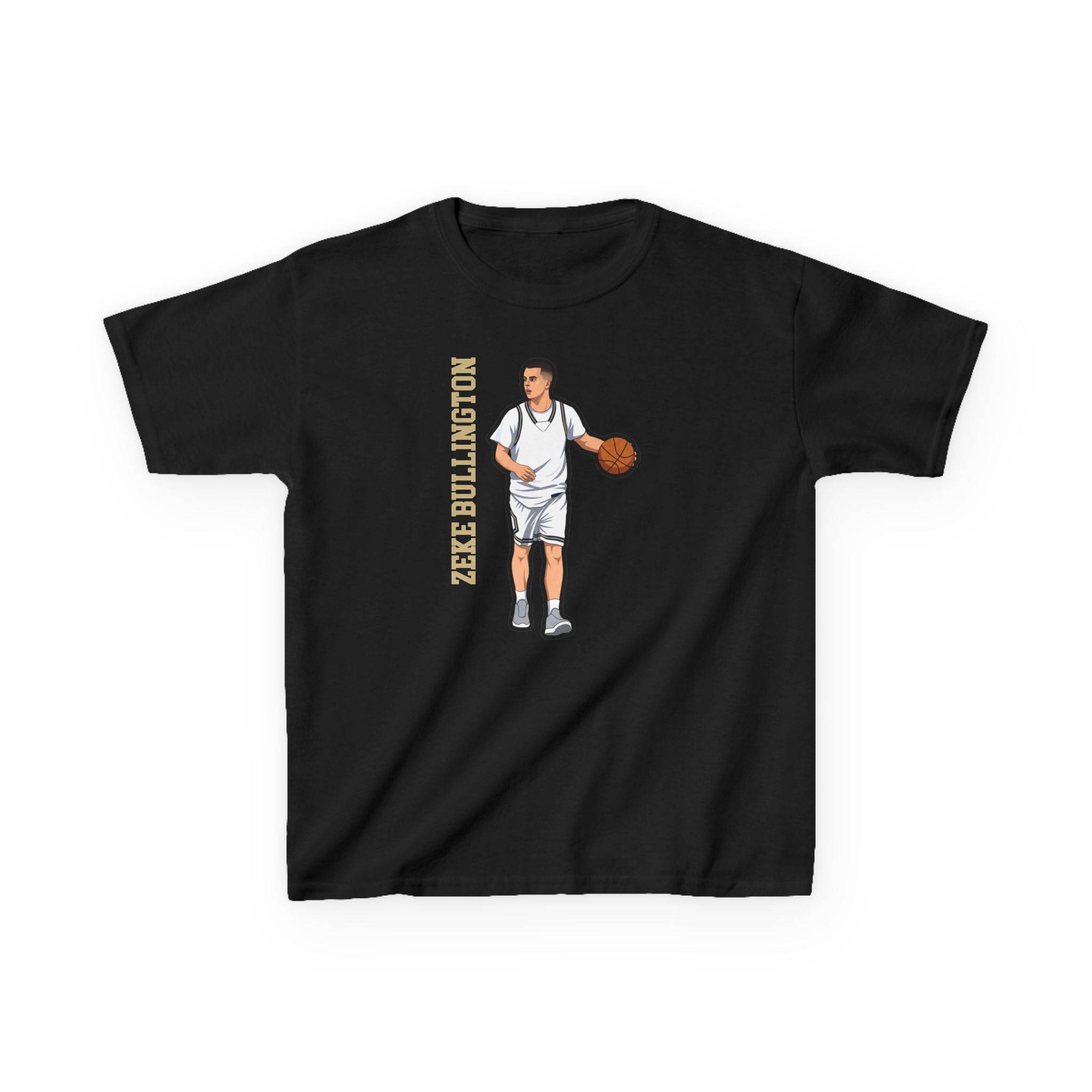 Youth Tee — character_name_vertical in Black