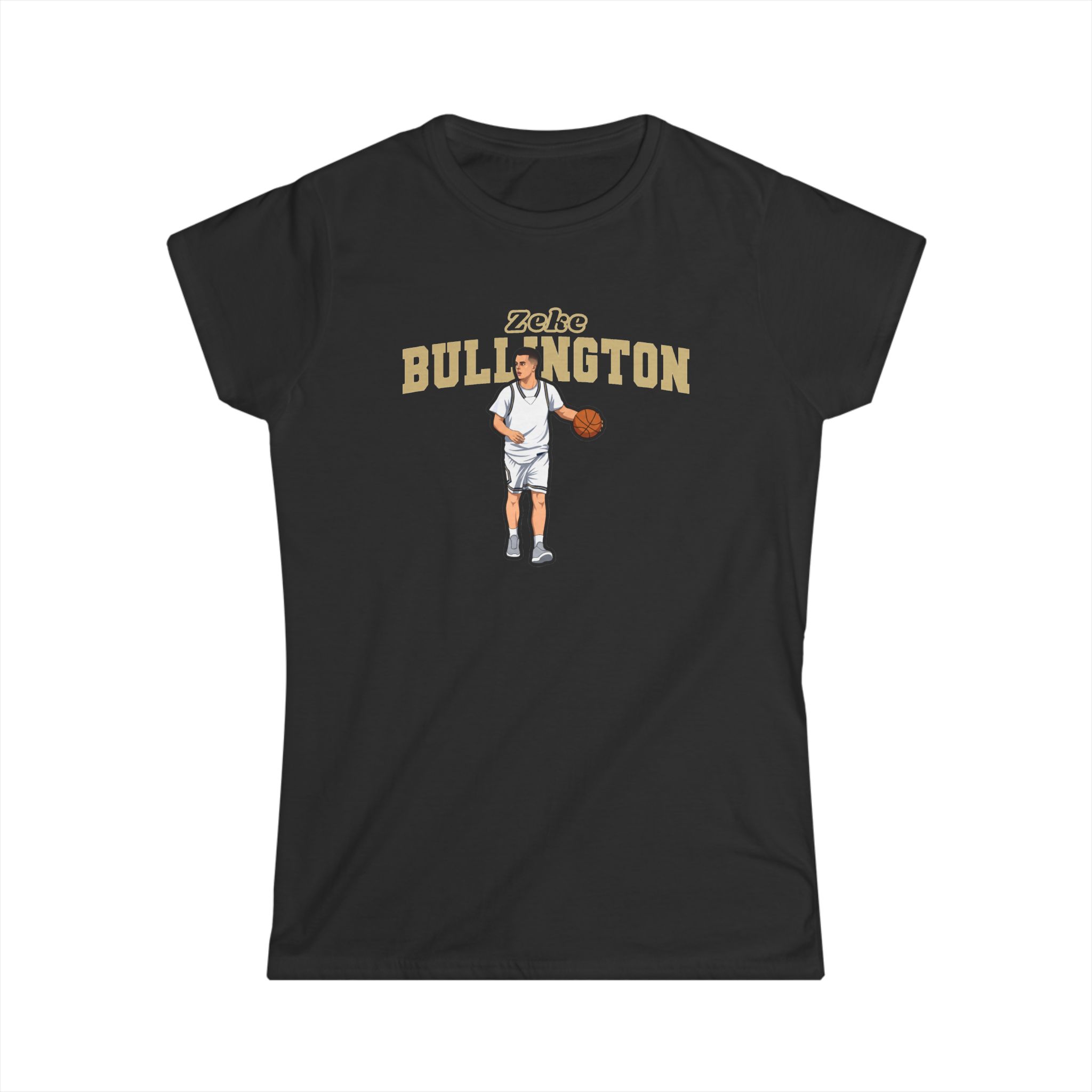 Women's Softstyle Tee — character_name_arch in Black