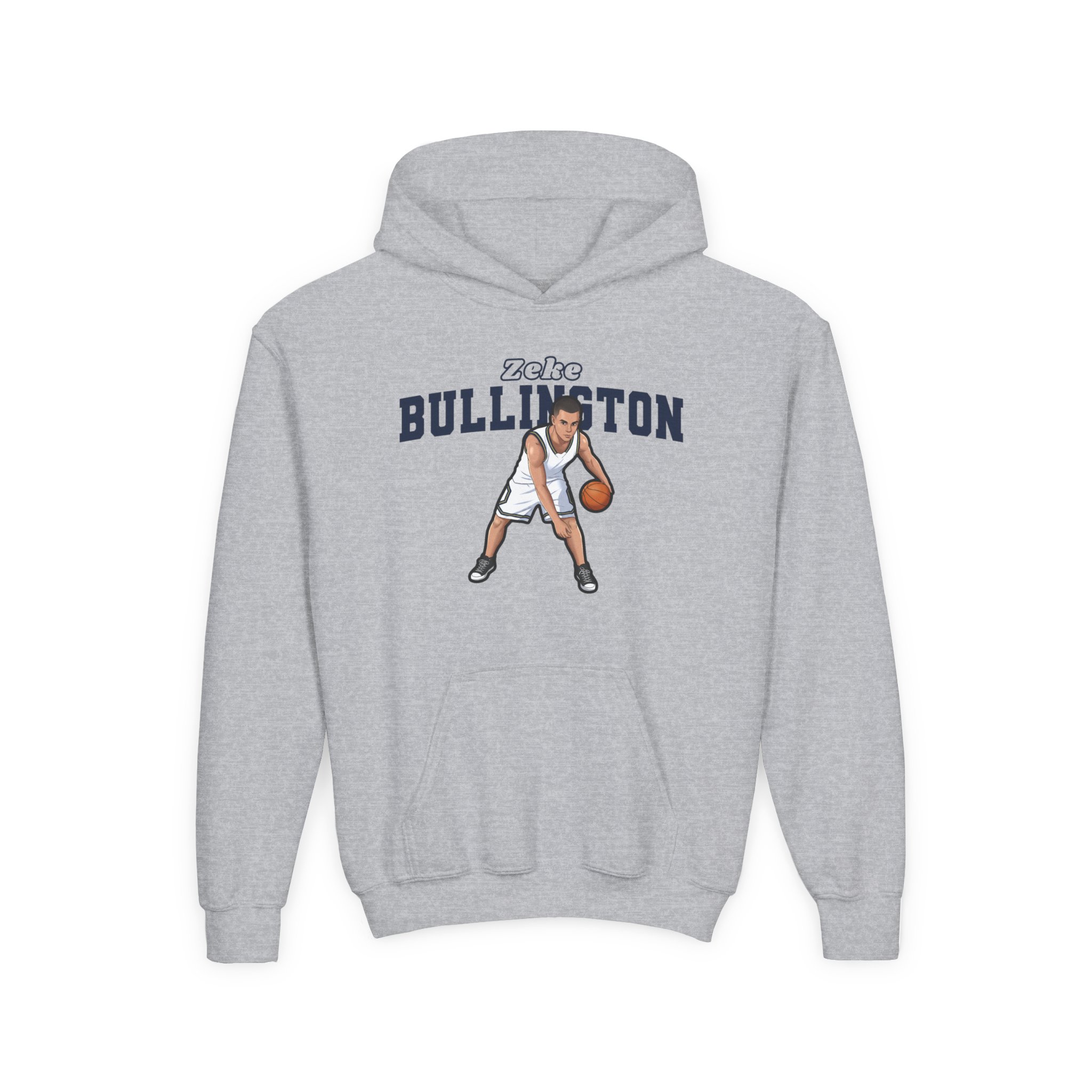 Youth Hoodie — character_name_arch in Grey