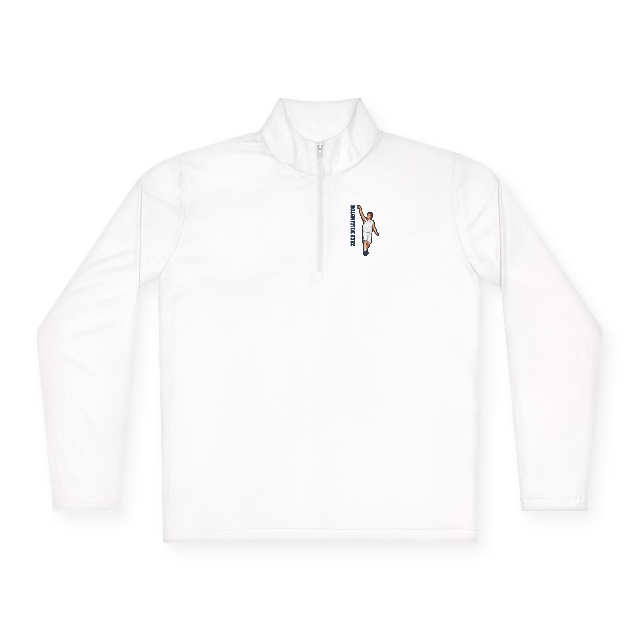 Q-Zip Pullover — character_name_vertical in White