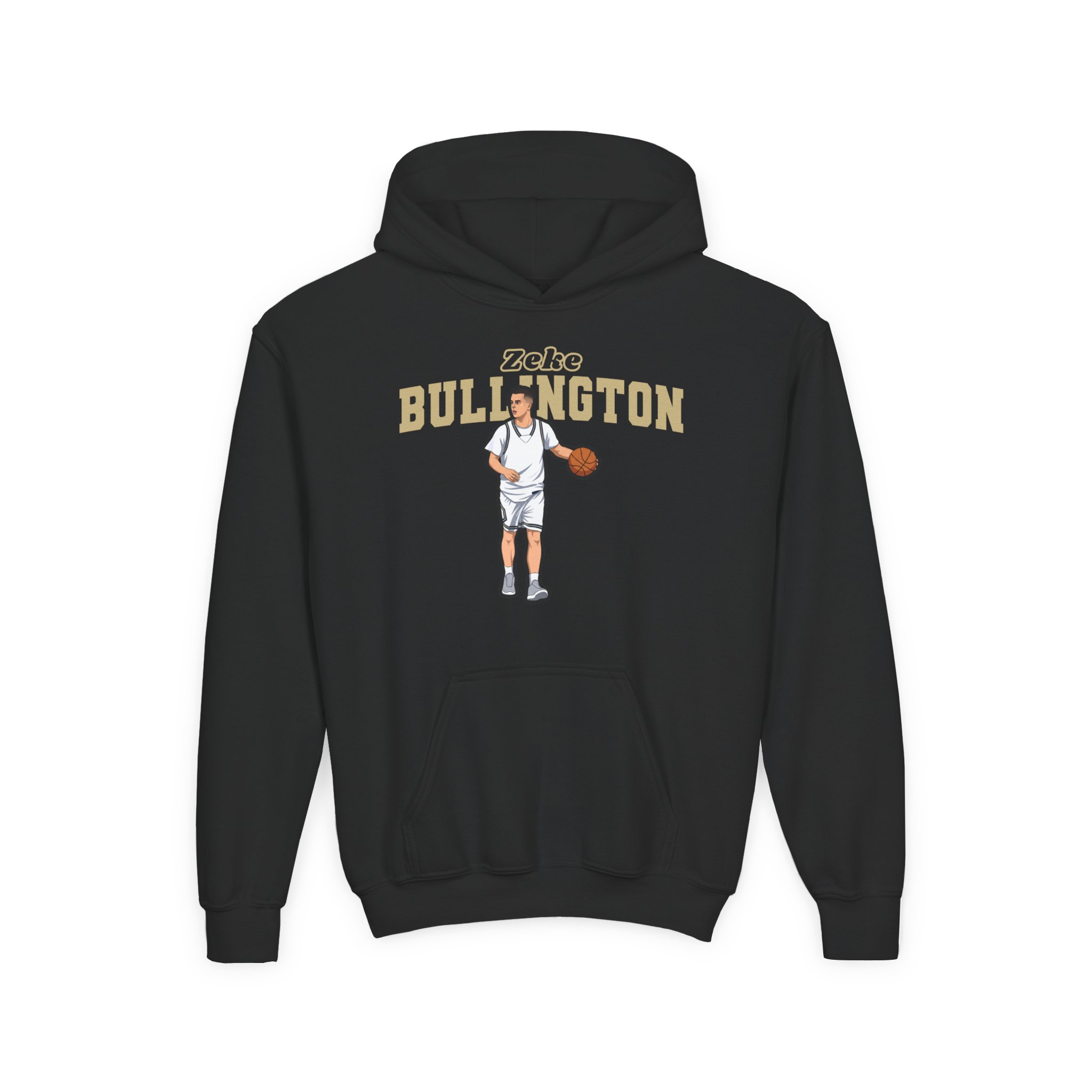 Youth Hoodie — character_name_arch in Black