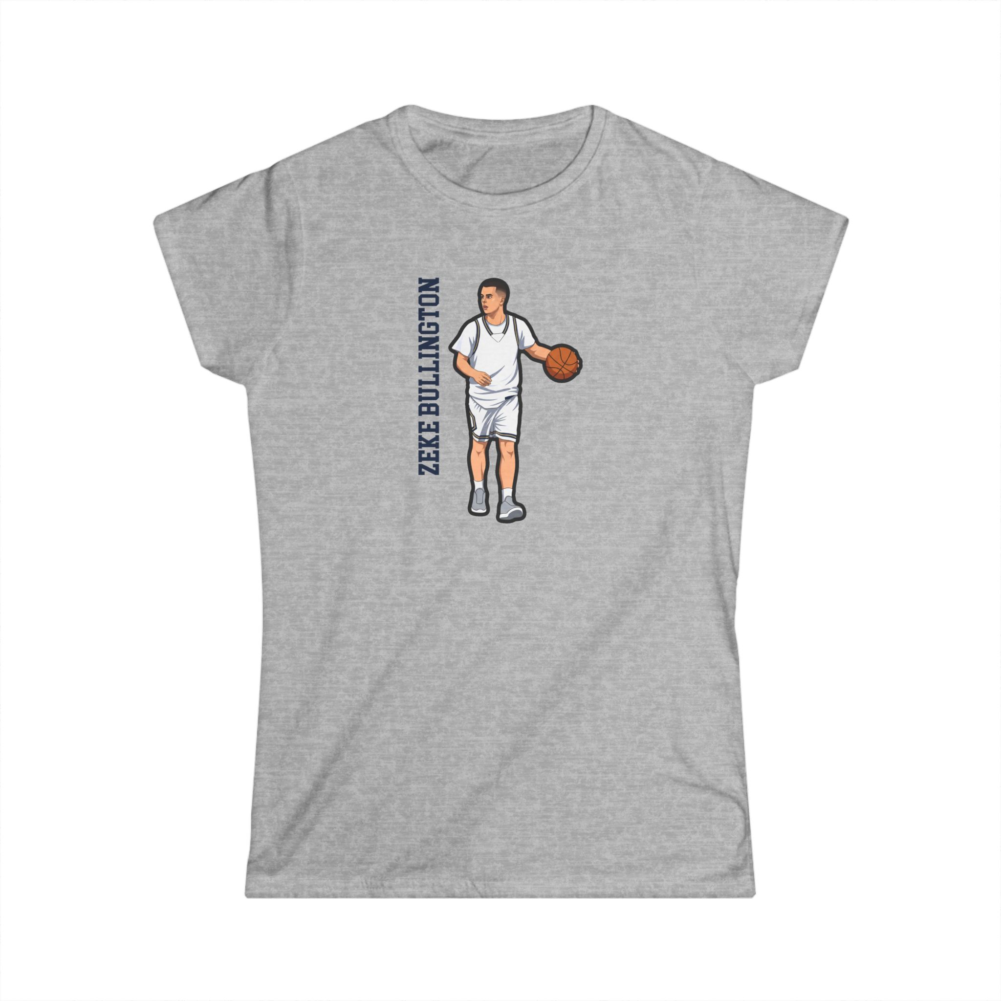 Women's Softstyle Tee — character_name_vertical in Grey