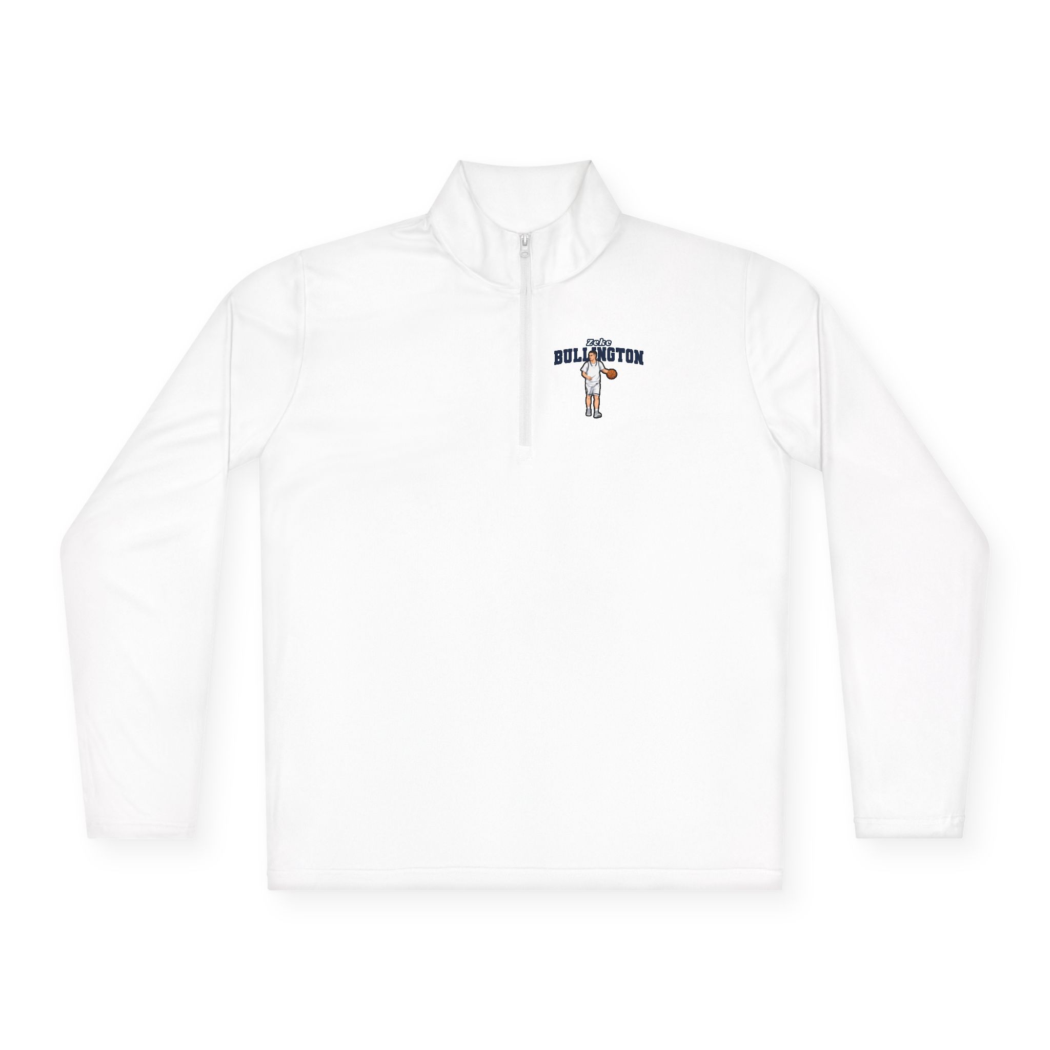 Q-Zip Pullover — character_name_arch in White