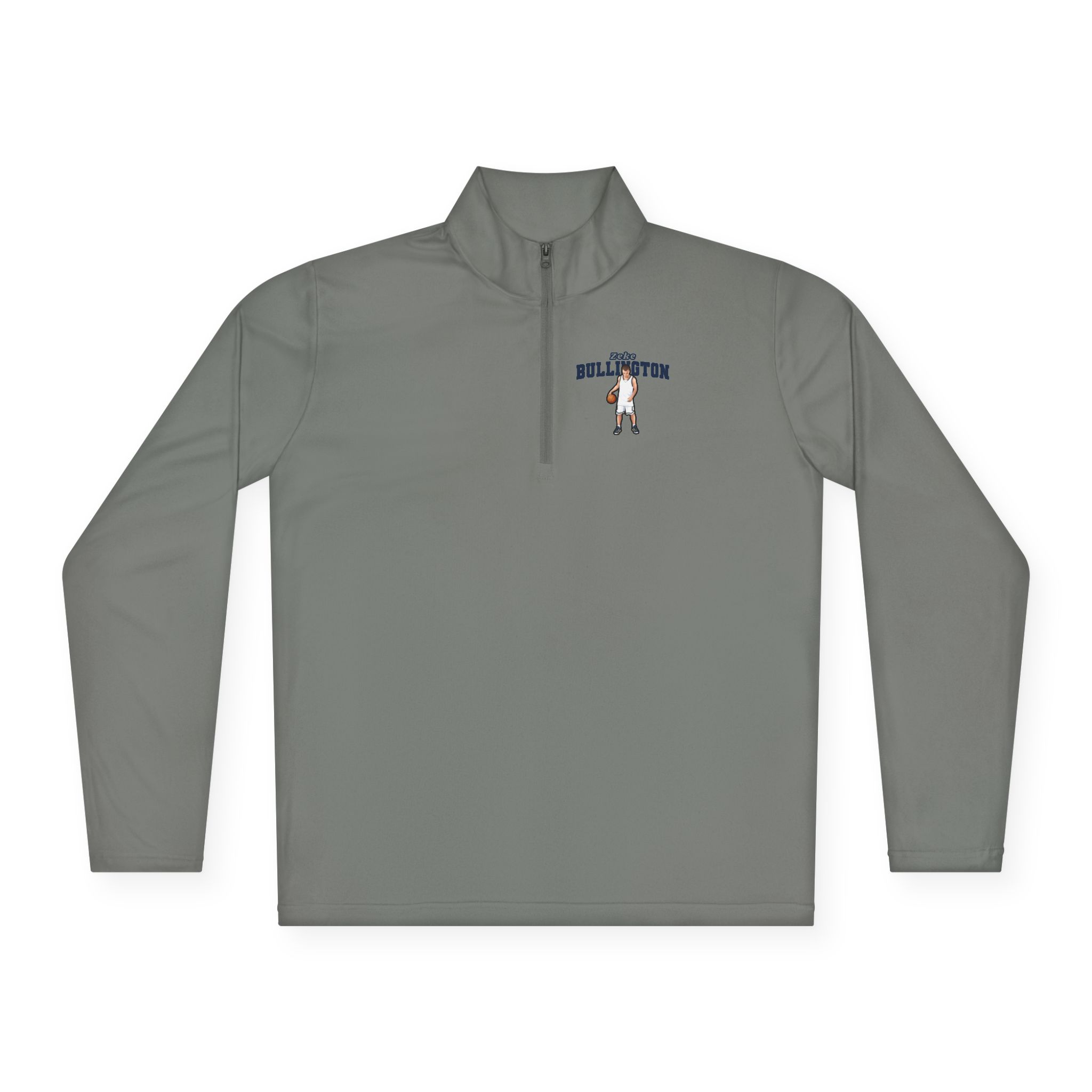 Q-Zip Pullover — character_name_arch in Grey