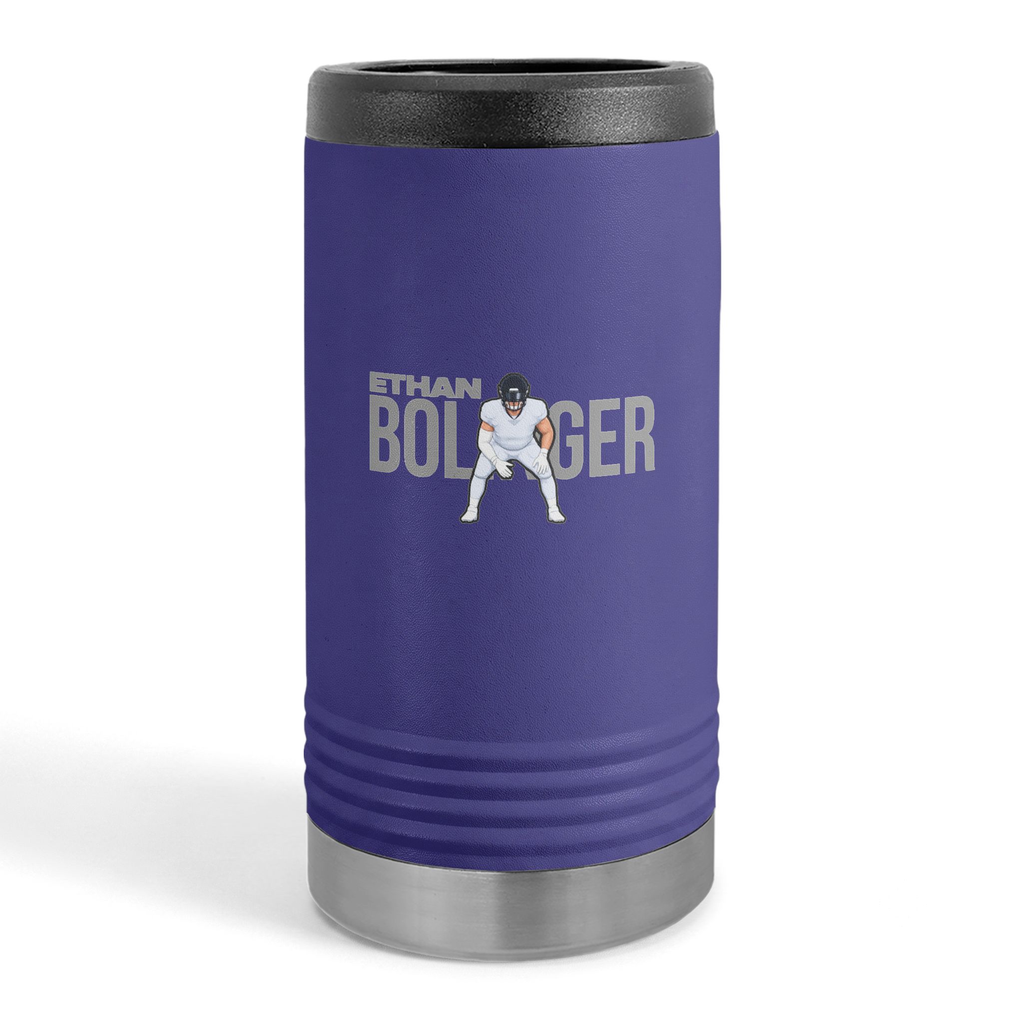 Slim Stainless Can Cooler — character_player_name in Purple