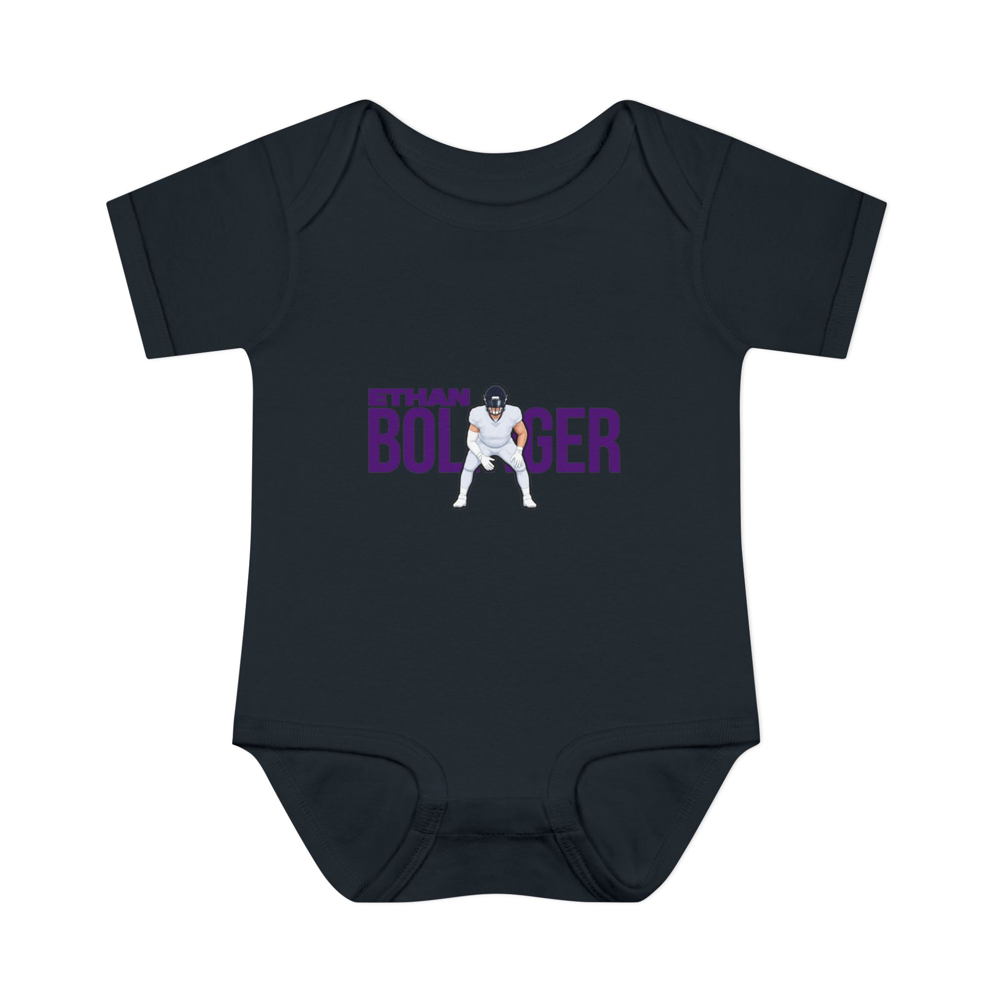 Baby Onesie — character_player_name in Black