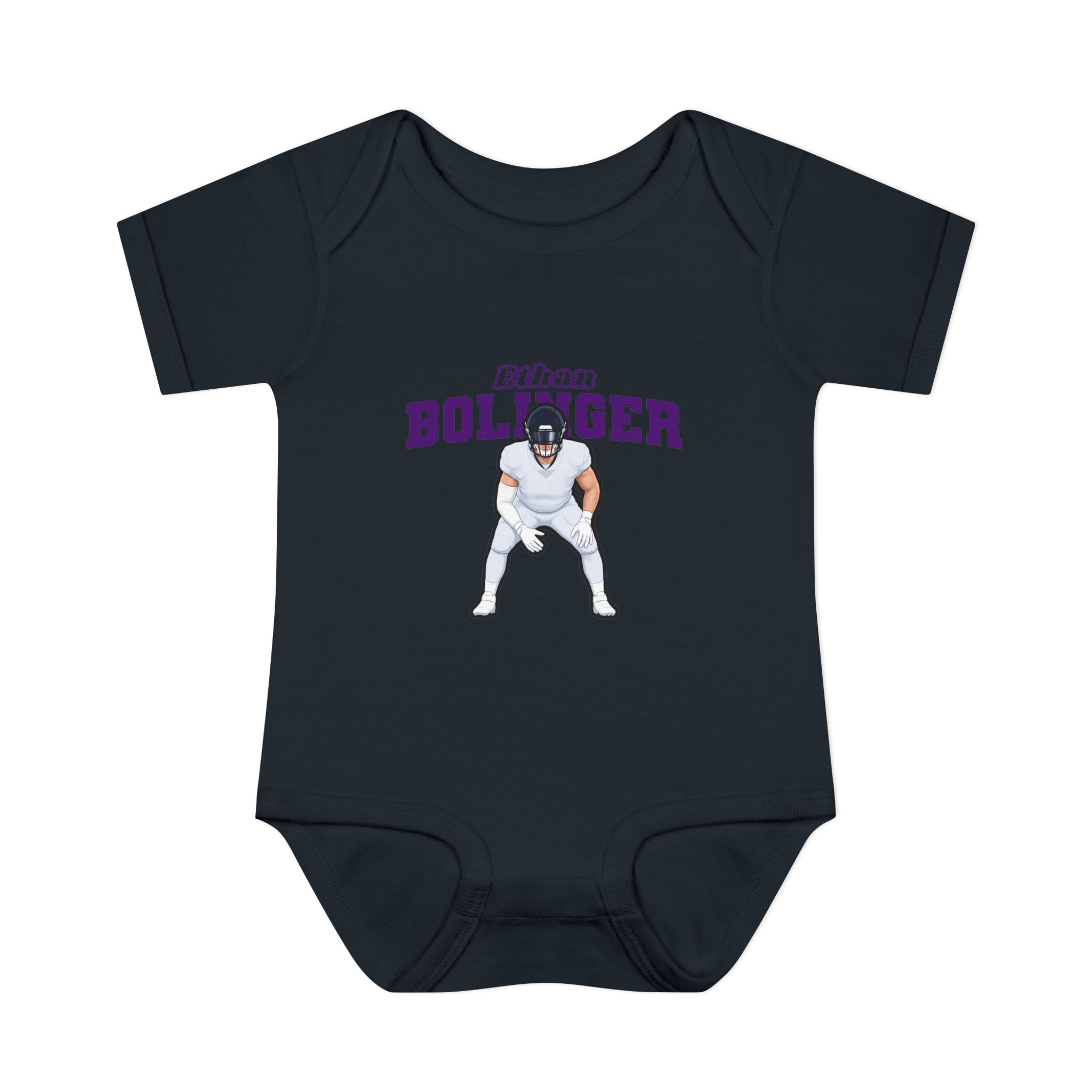 Baby Onesie — character_name_arch in Black