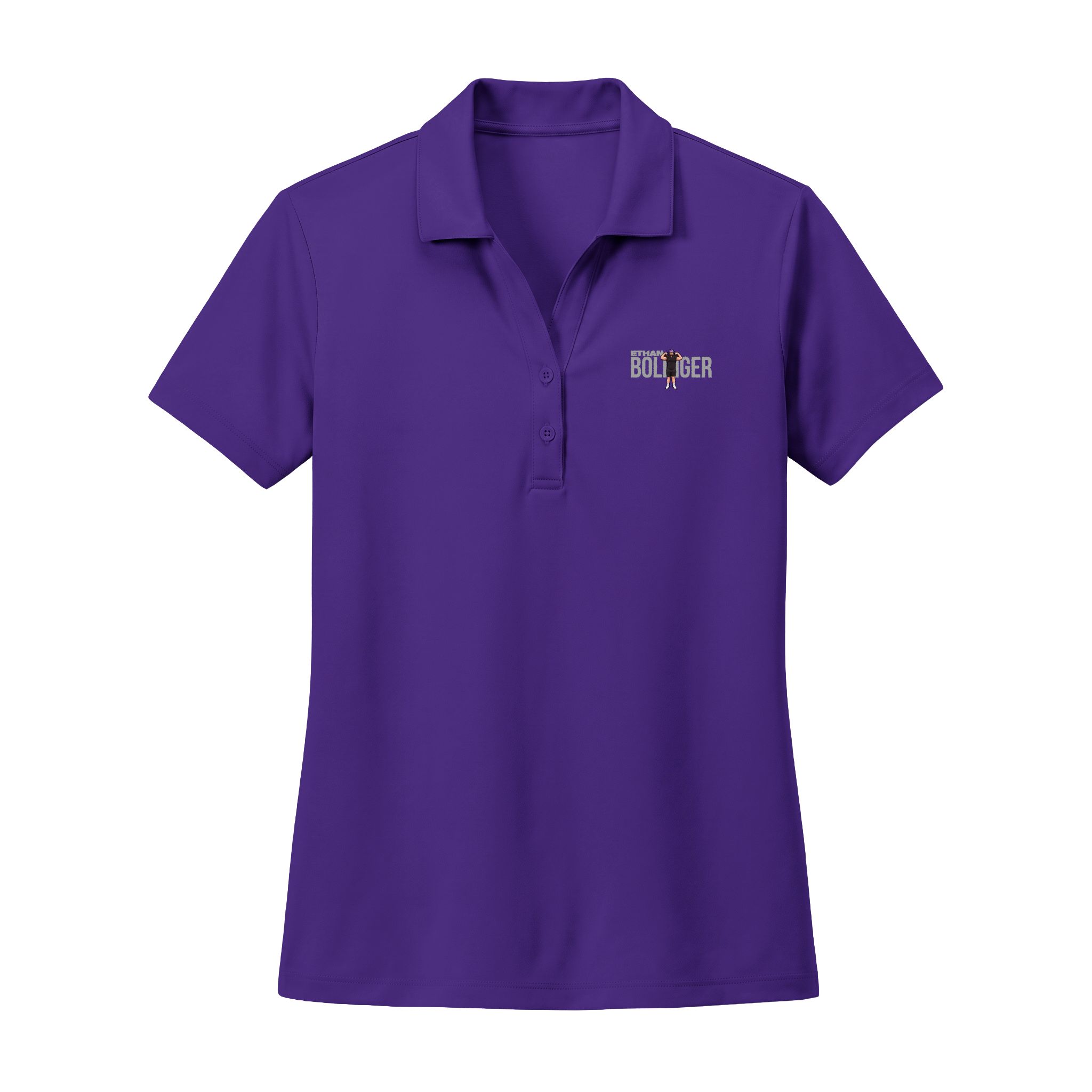 Women's Polo — character_player_name in Purple