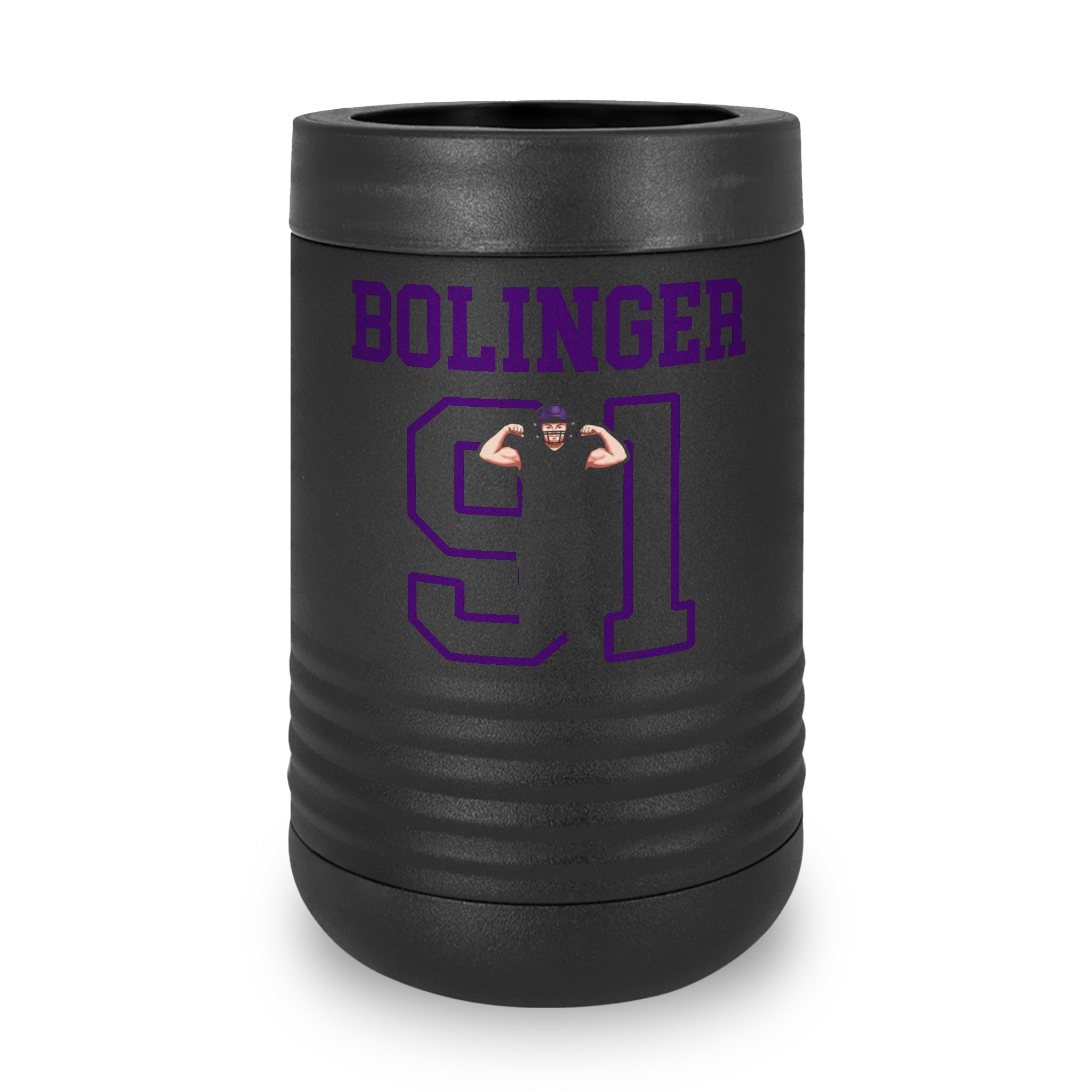 Stainless Can Cooler — character_shirsey in Black