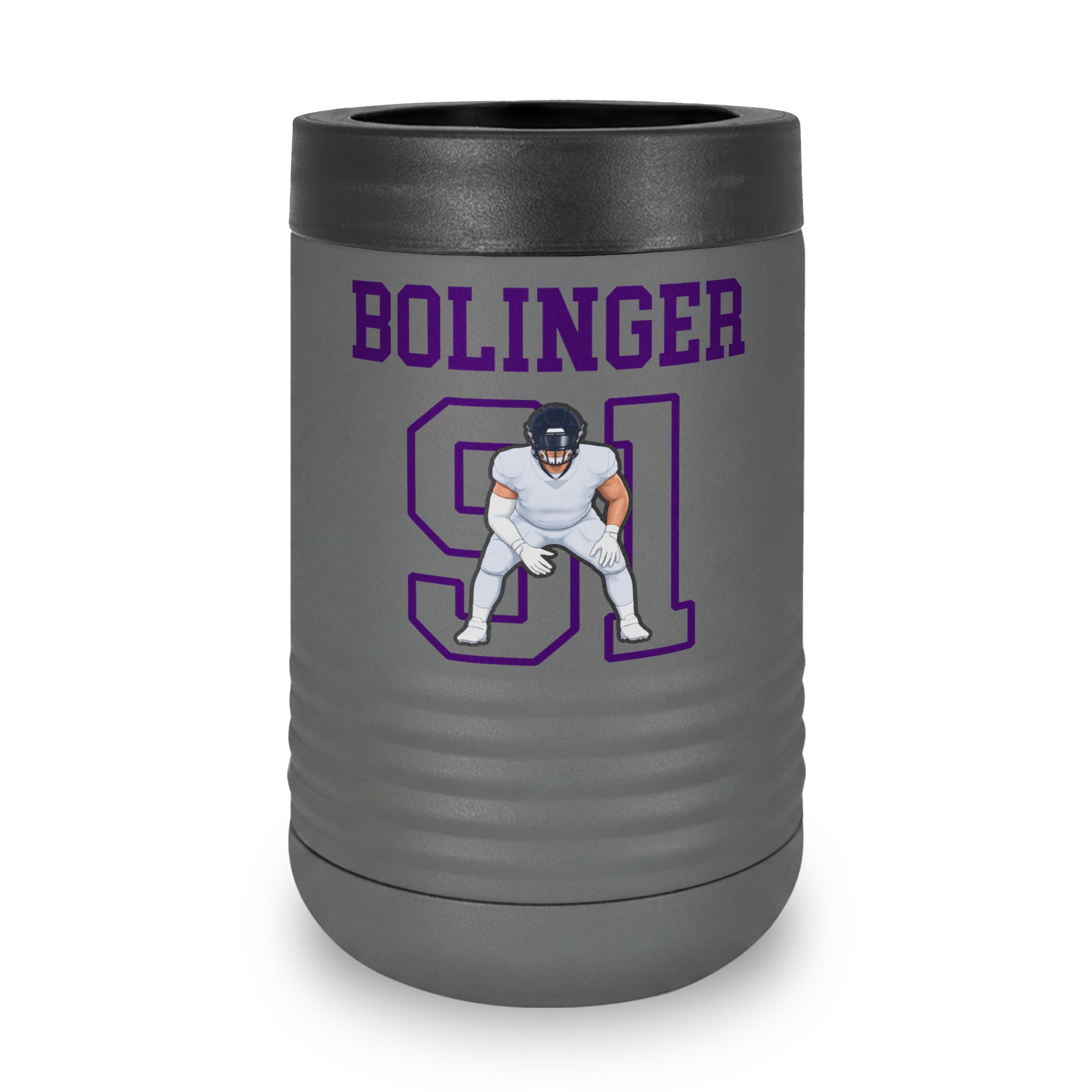 Stainless Can Cooler — character_shirsey in Grey