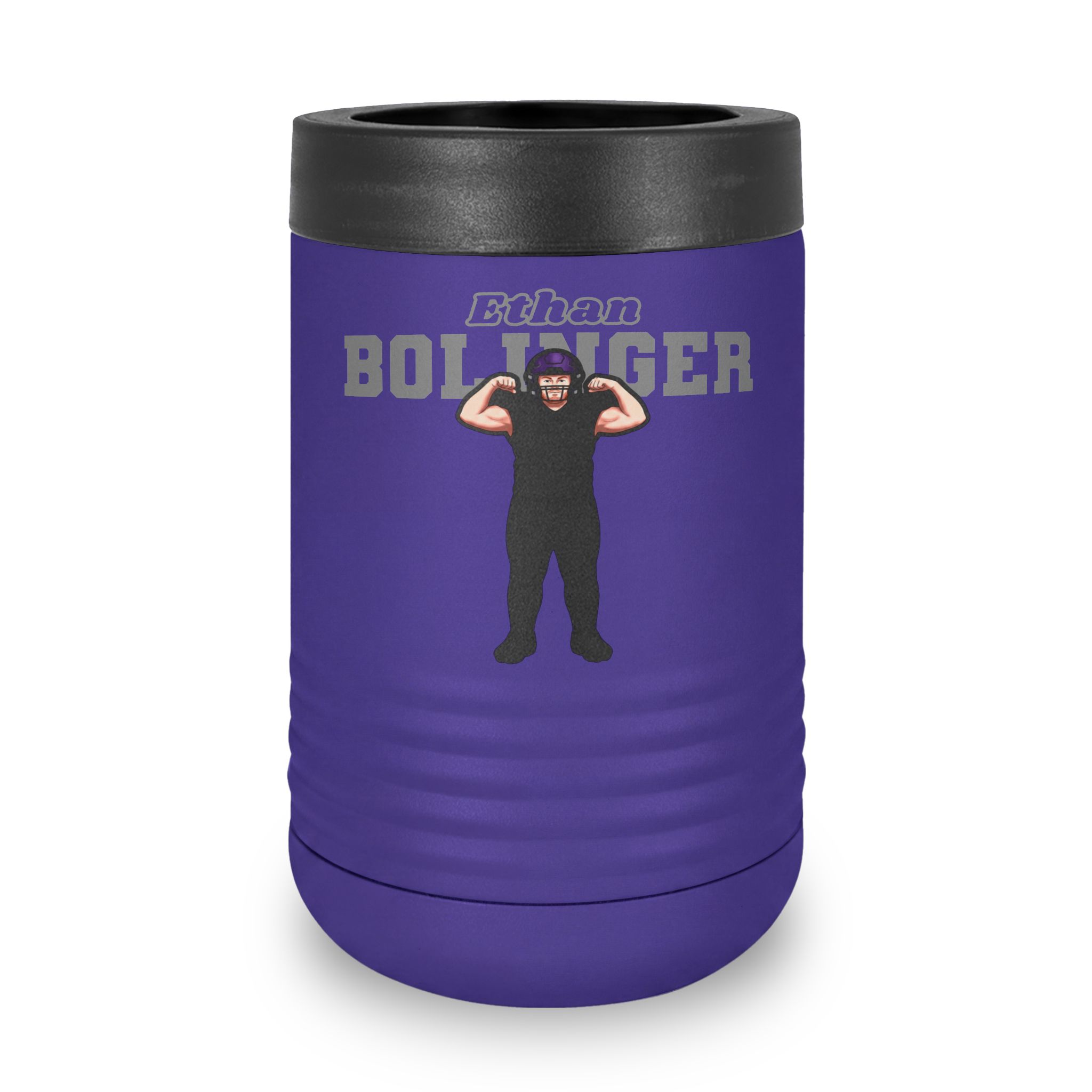 Stainless Can Cooler — character_name_arch in Purple
