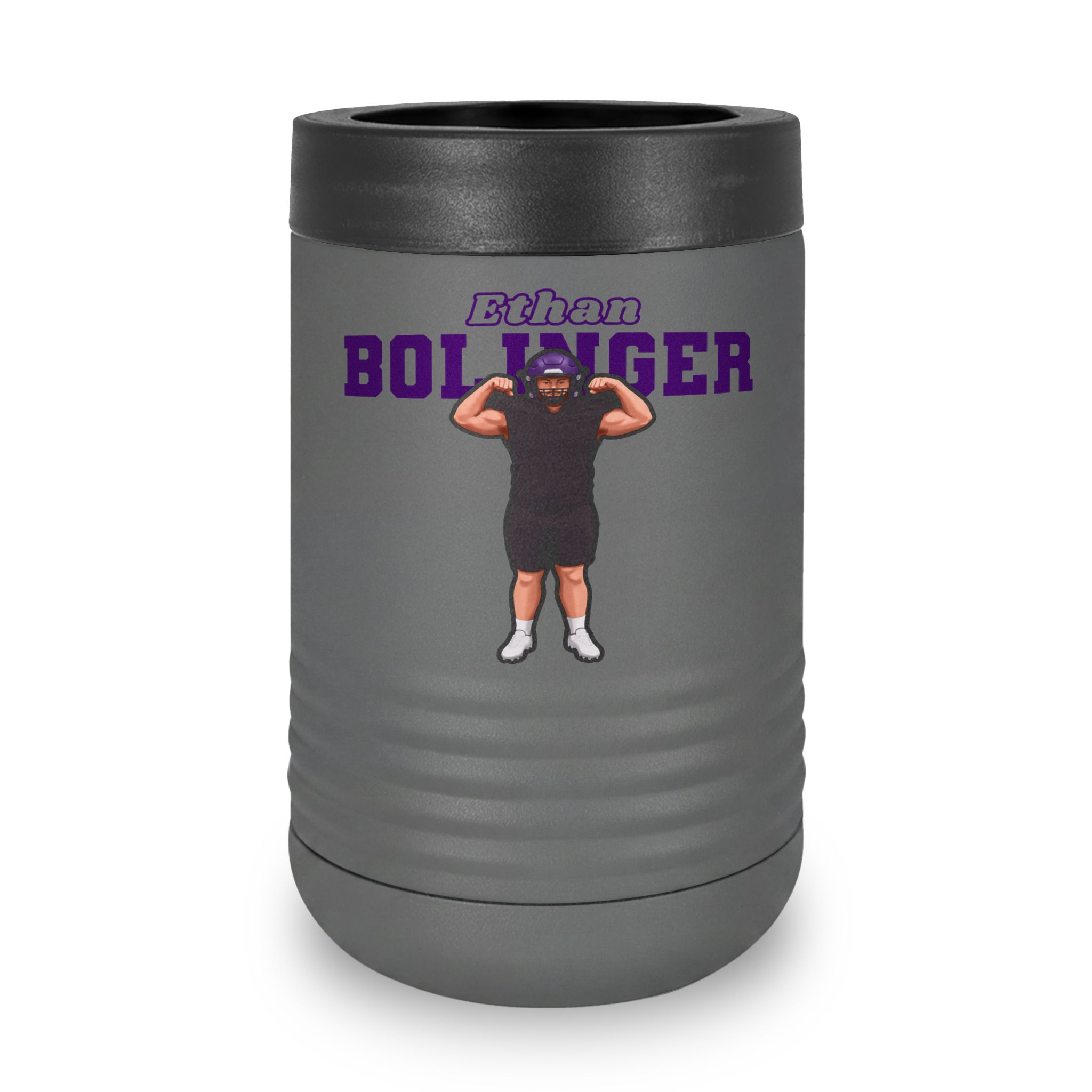 Stainless Can Cooler — character_name_arch in Grey